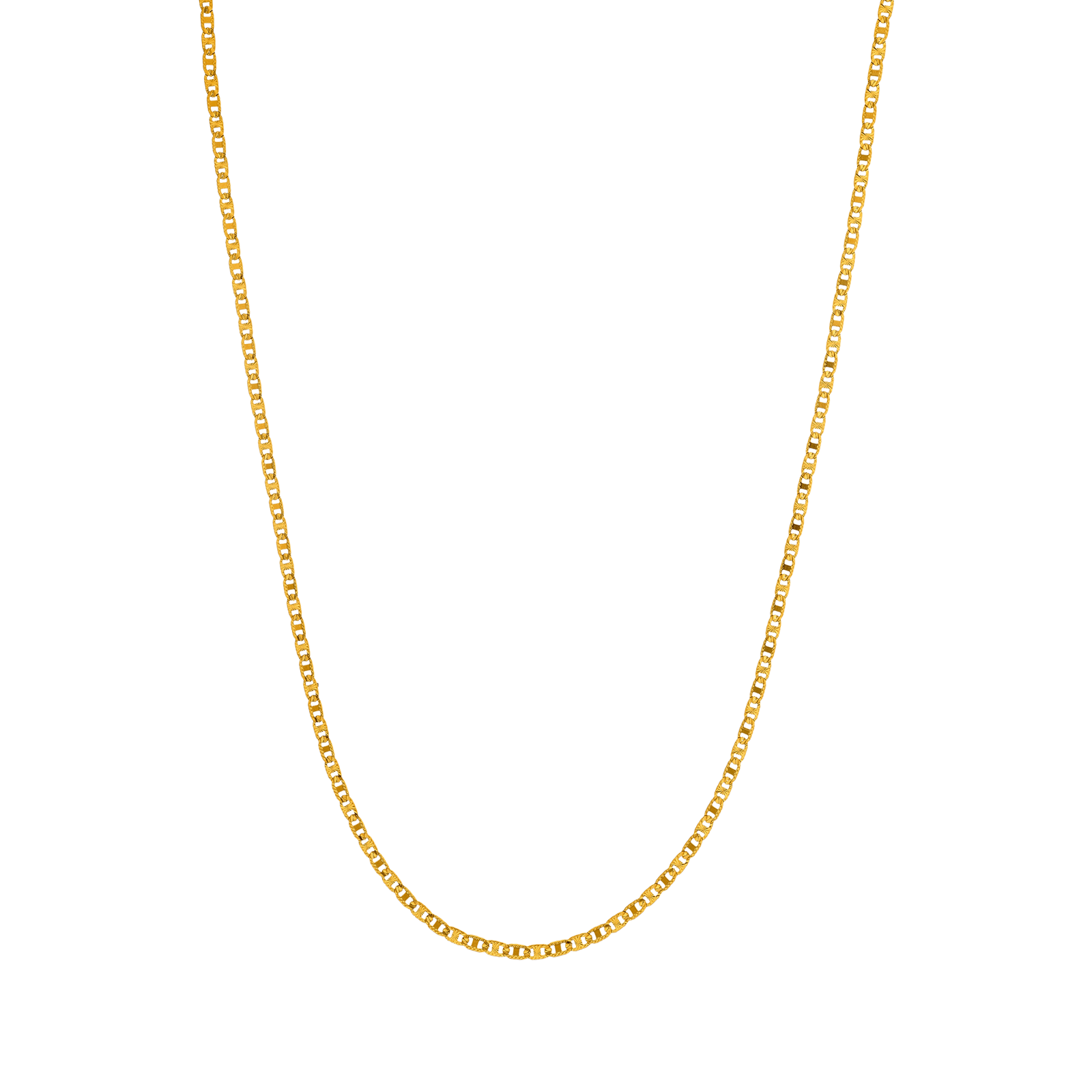 collier callas acier maille diamanté doré 55 mm