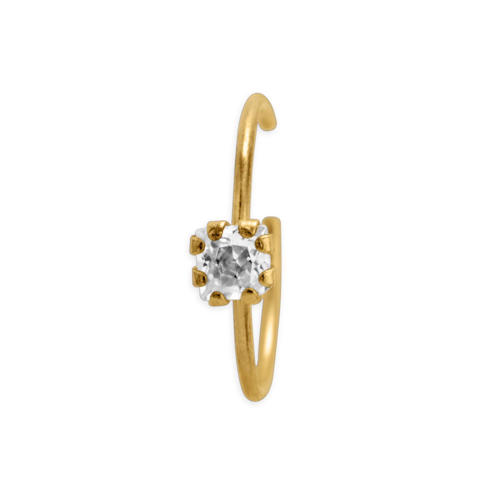 Piercing Nez Or375 Créole Diamantée et Zirconium