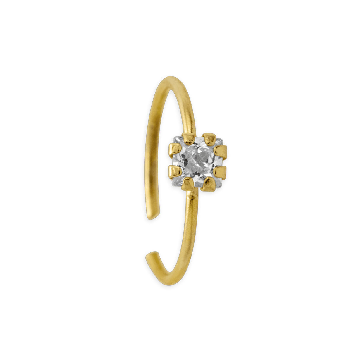 Piercing Nez Or375 Créole Diamantée et Zirconium