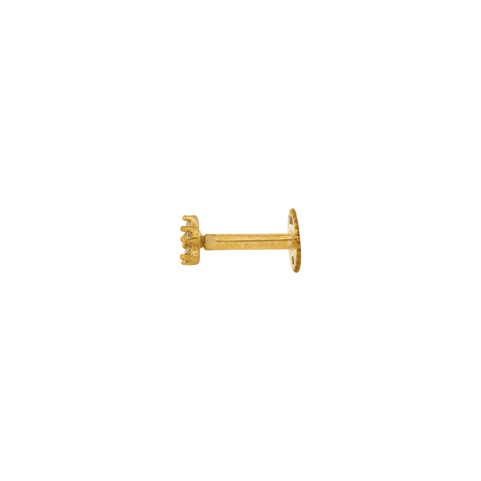 piercing 9 karat Or Jaune tragus fleur Oxydes Petit Modèle
