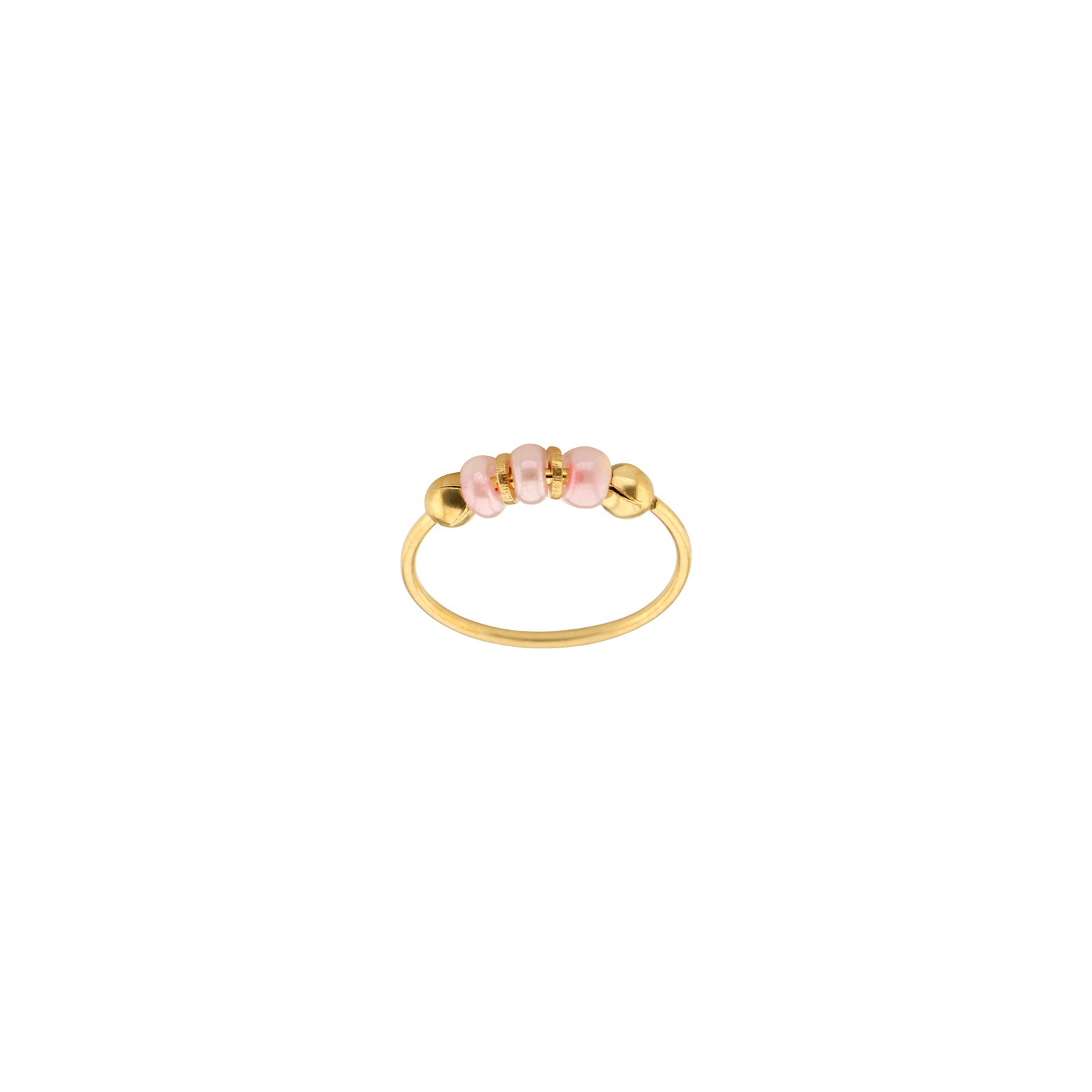 piercing nez anneau boules roses fil 0.6mm