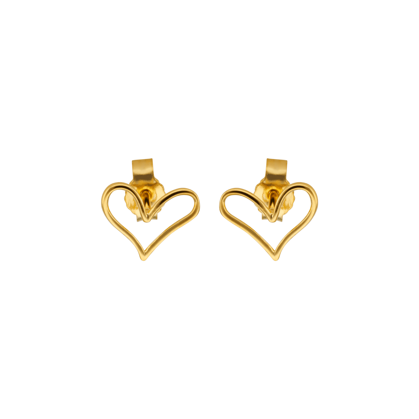 Boucles D'oreilles Or375 Puce Coeur Ajouré