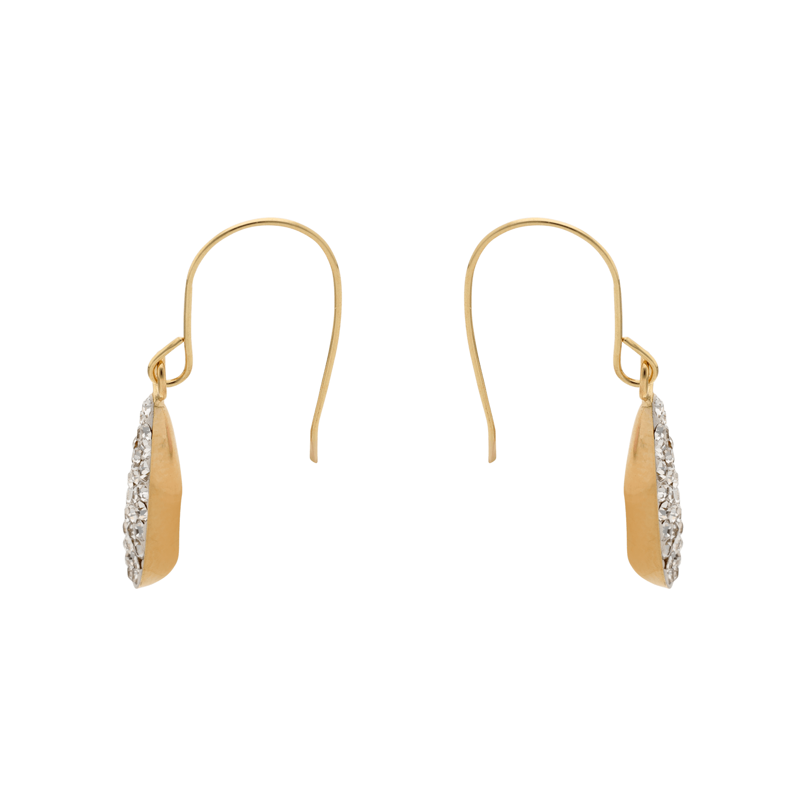 Boucles d'Oreilles Pendentif gouttes lisses et Oxyde de Zirconium