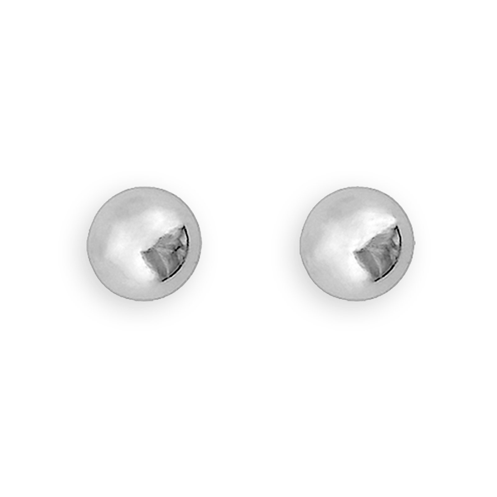 Boucles d'oreilles puces grain d'argent 5mm