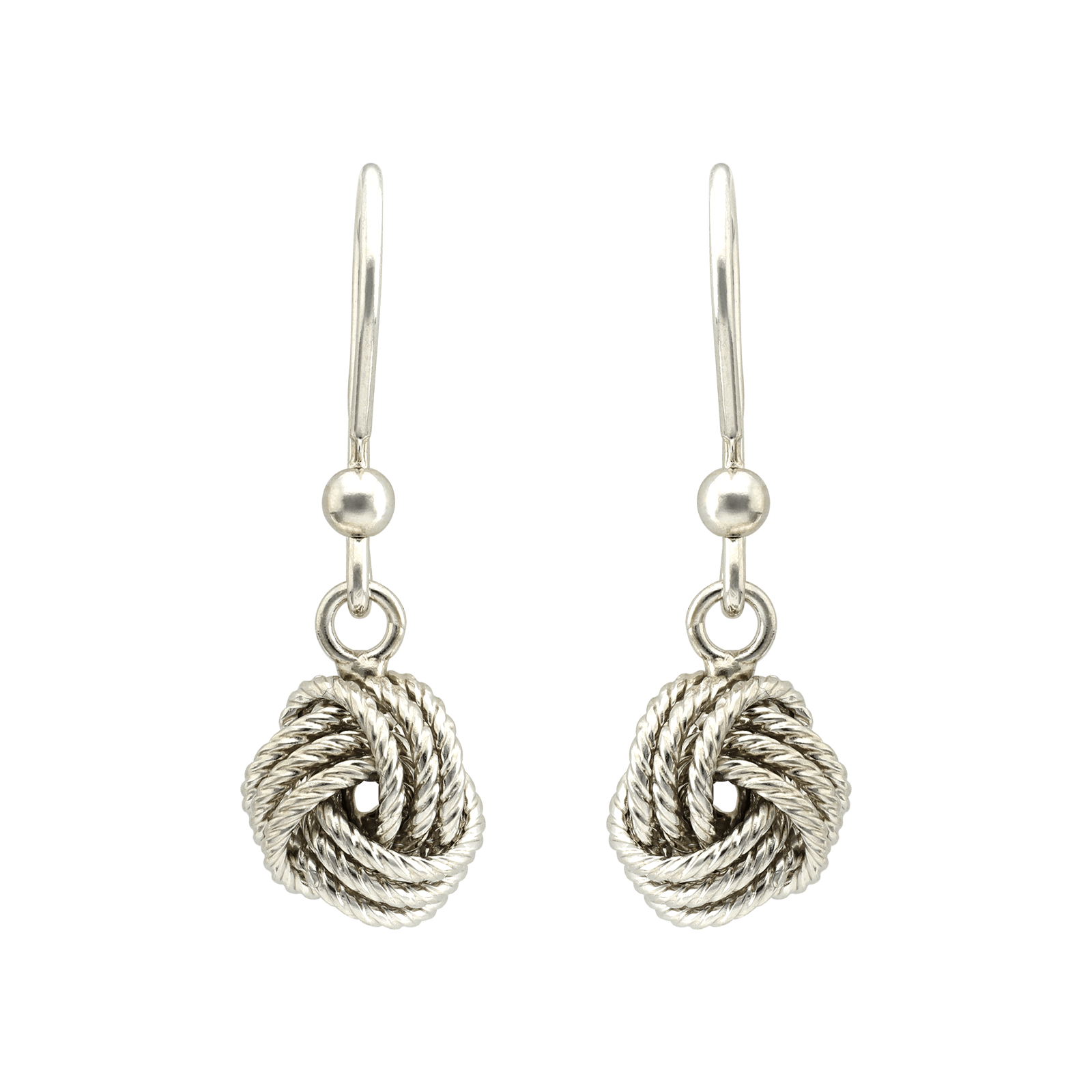 Boucles d'Oreilles Argent crochet Nœud martelée