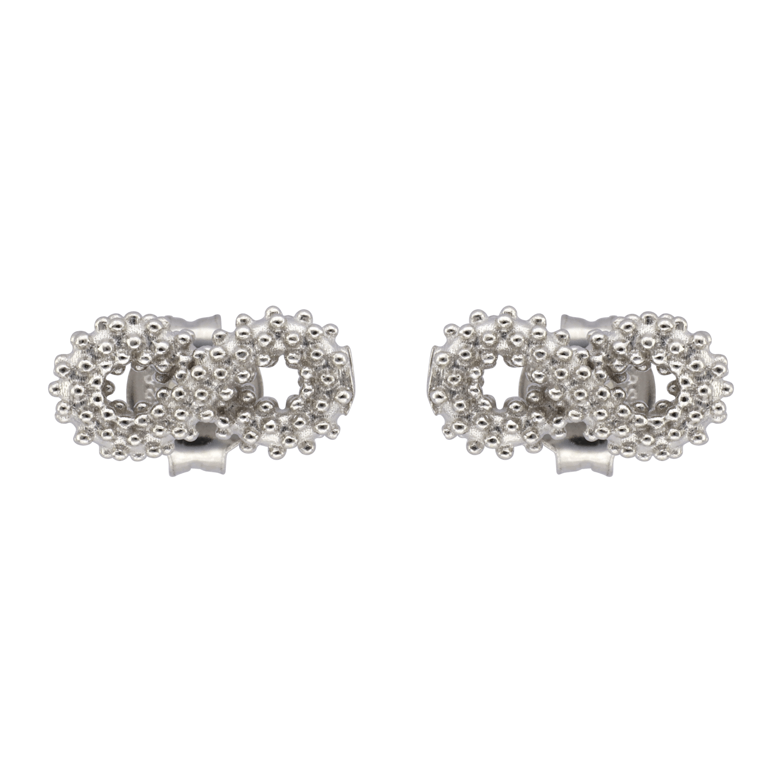 Boucles d'Oreilles Argent puce Infini texturée