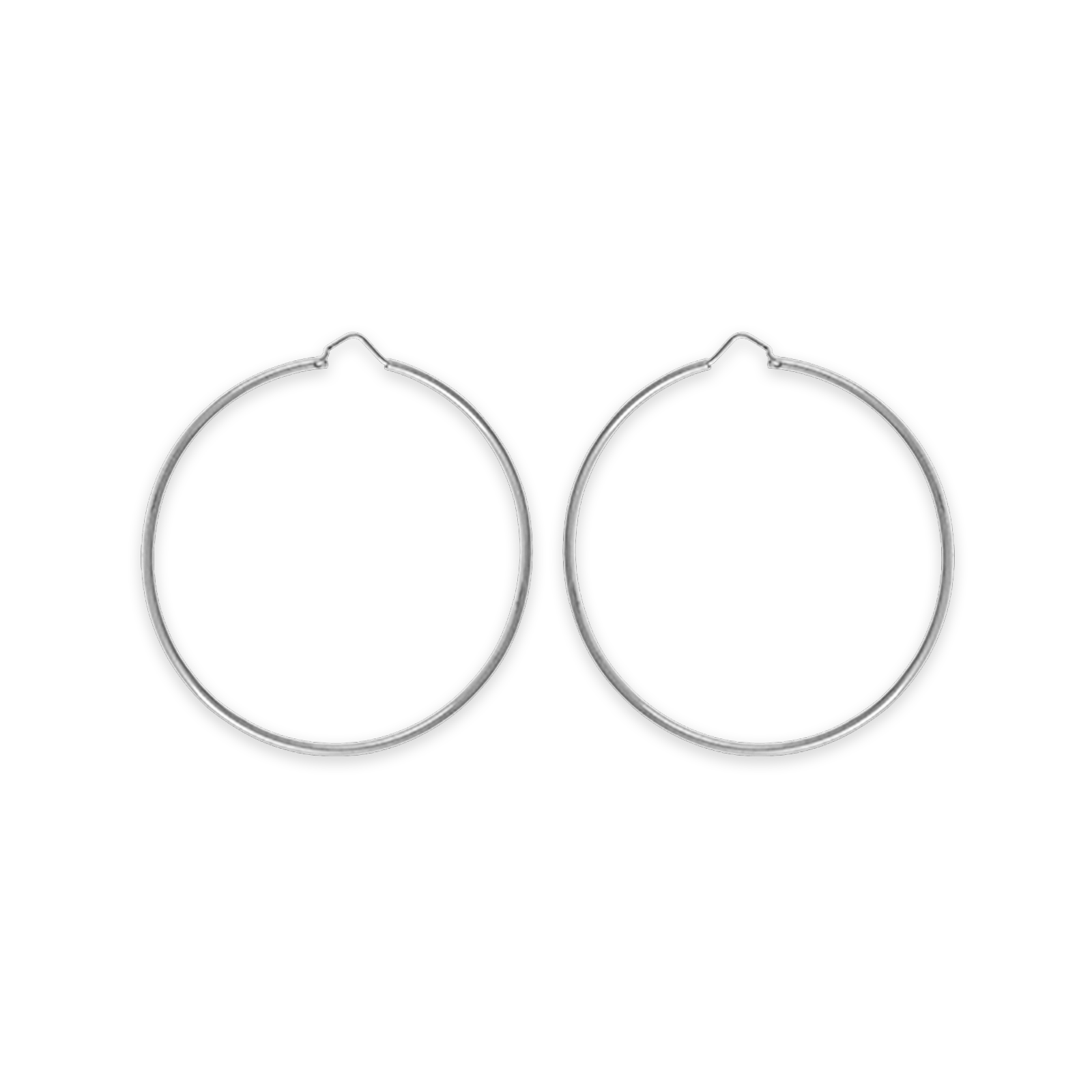 créoles argent 925/1000e lisses 60mm