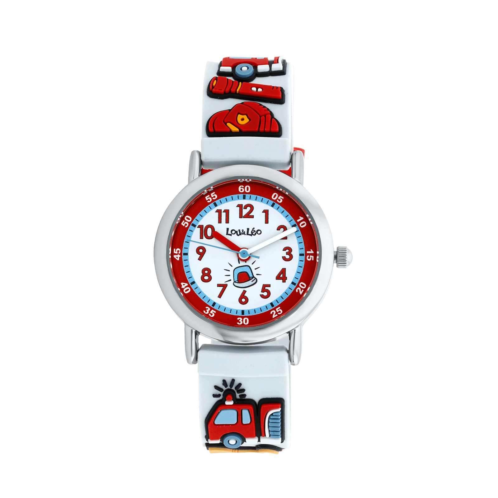 montre enfant Lou & Leo 28.7mm bracelet silicone pompier 3 atmosphères