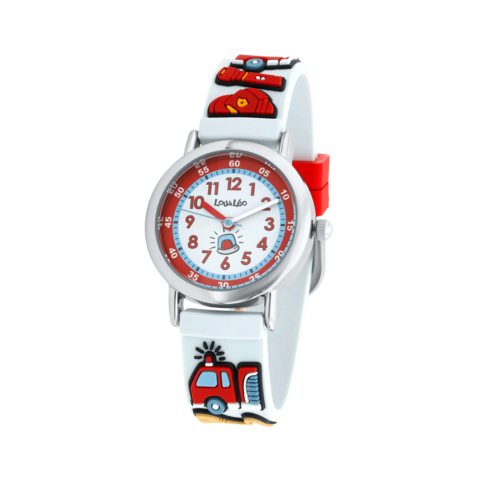 montre enfant Lou & Leo 28.7mm bracelet silicone pompier 3 atmosphères