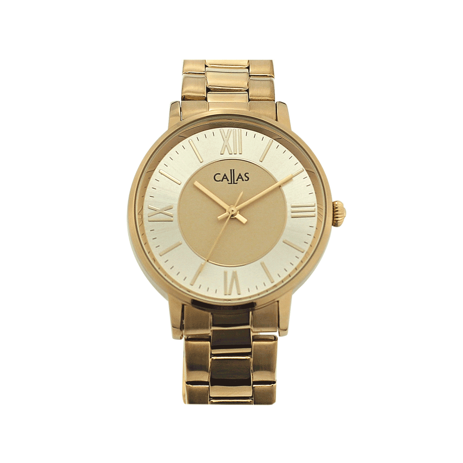 montre homme callas bracelet alliage acier doré boîte acier acier doré cadran doré 3 atm