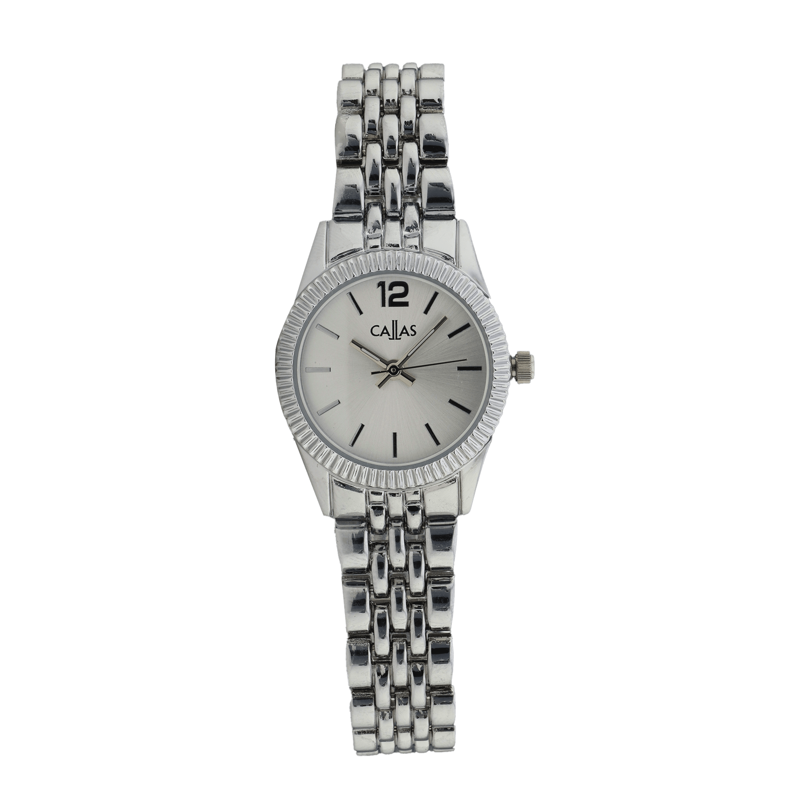 Montre Callas 26 millimètres Bracelet métal ips Cadran Argent sunray 5 atm