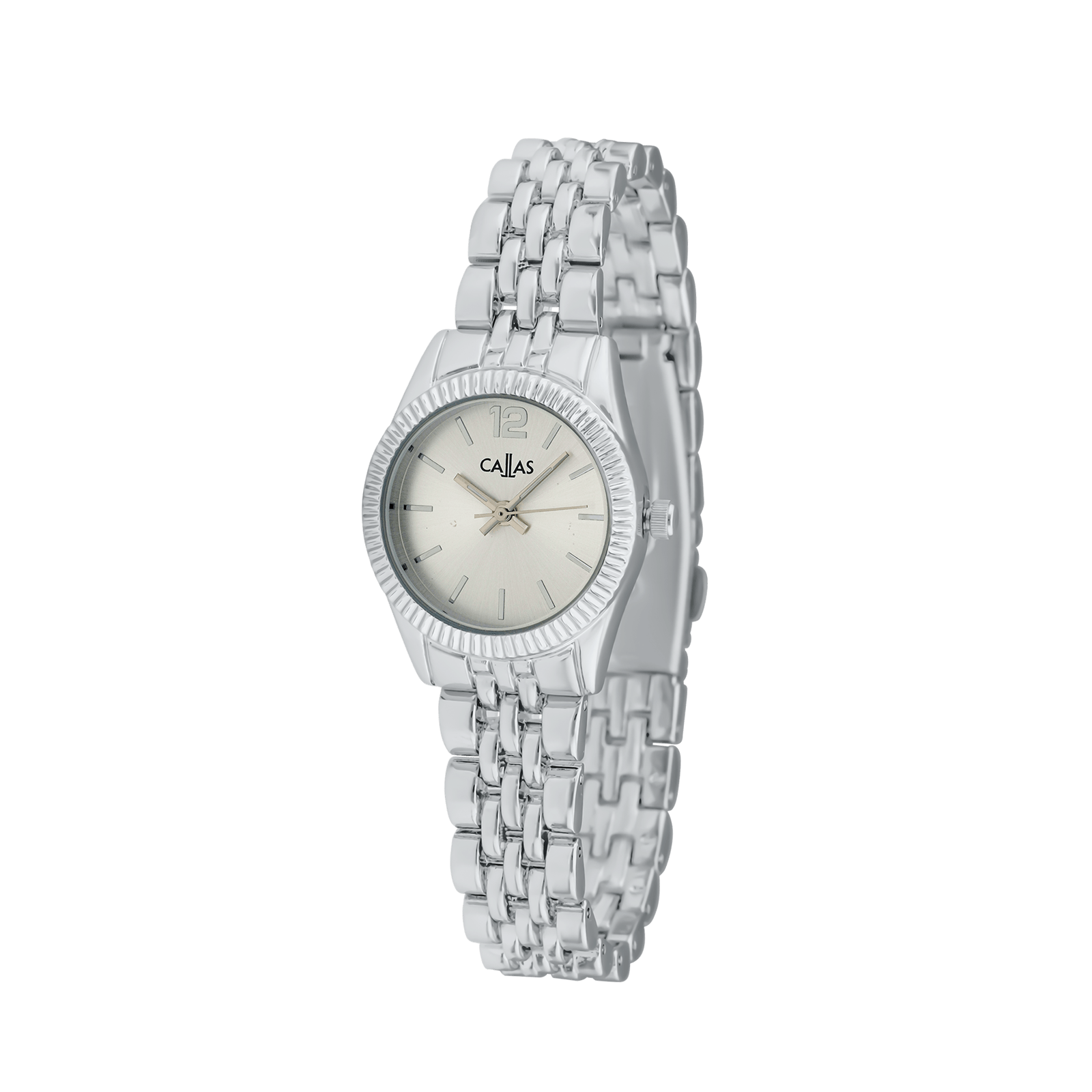 Montre Callas 26 millimètres Bracelet métal ips Cadran Argent sunray 5 atm