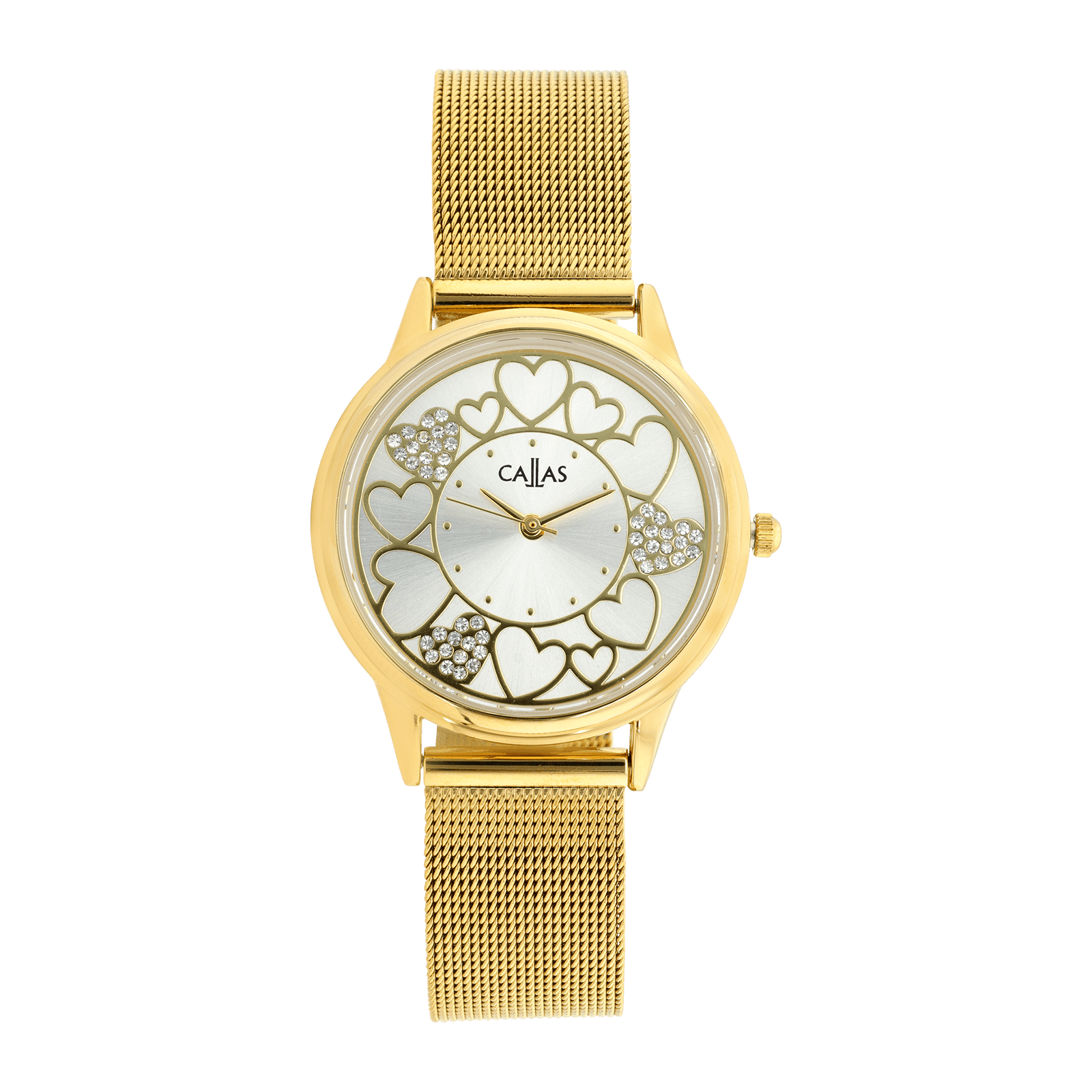 Montre Callas bracelet mesh Acier doré