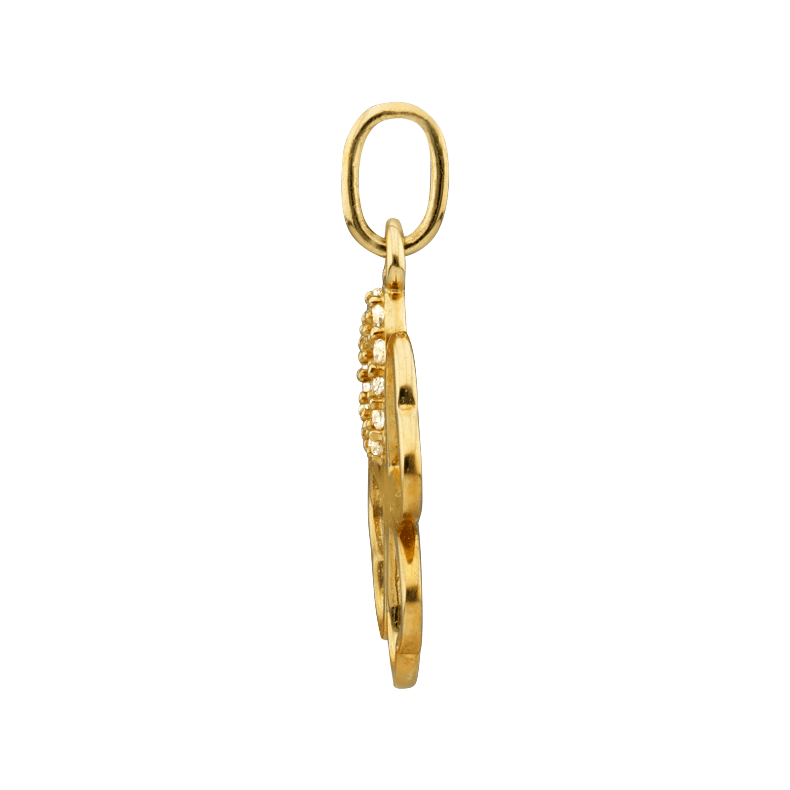 Pendentif fantaisie coeur trèfle Oxyde de Zirconium
