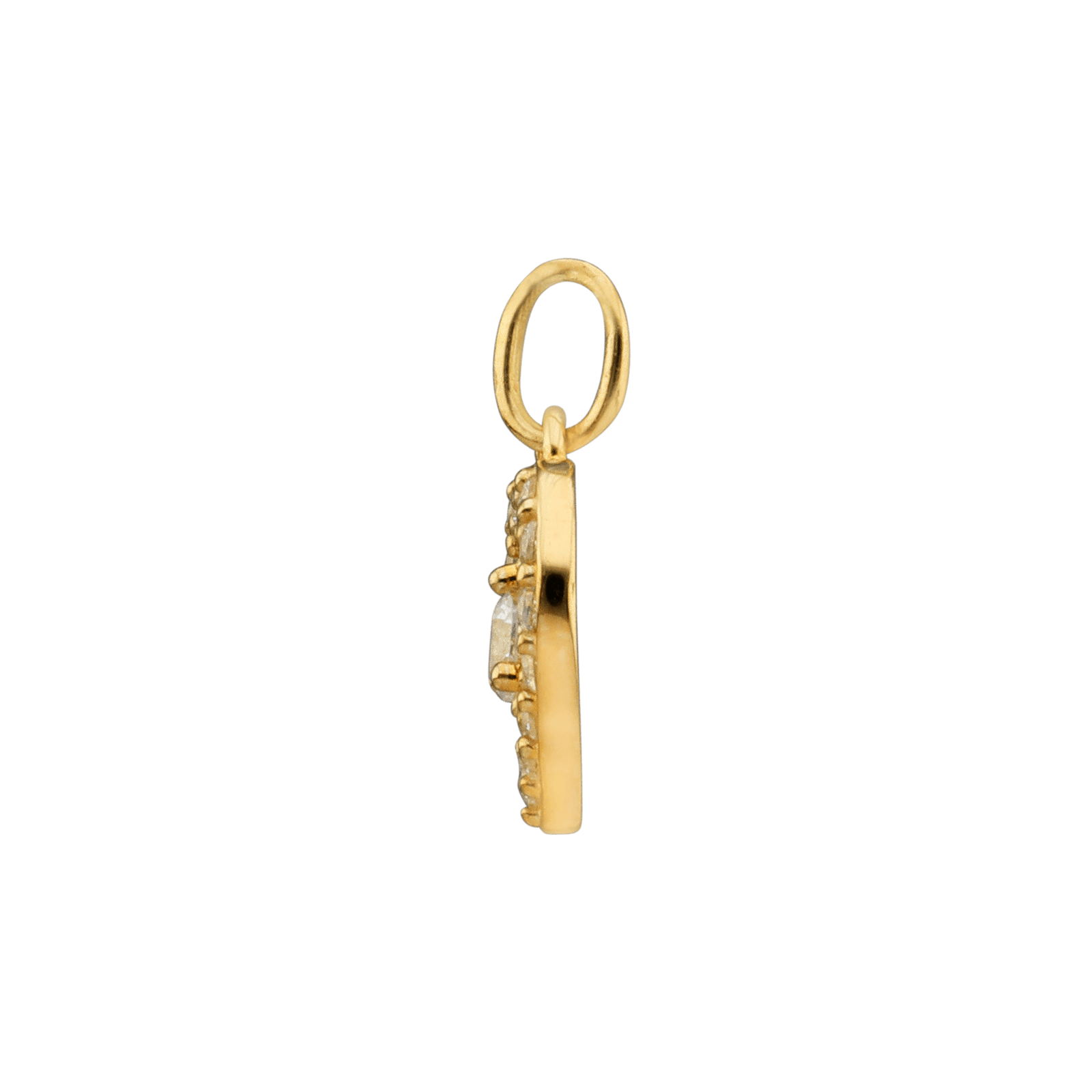 pendentif coeur oxyde de zirconium plus 1 de zirconium central