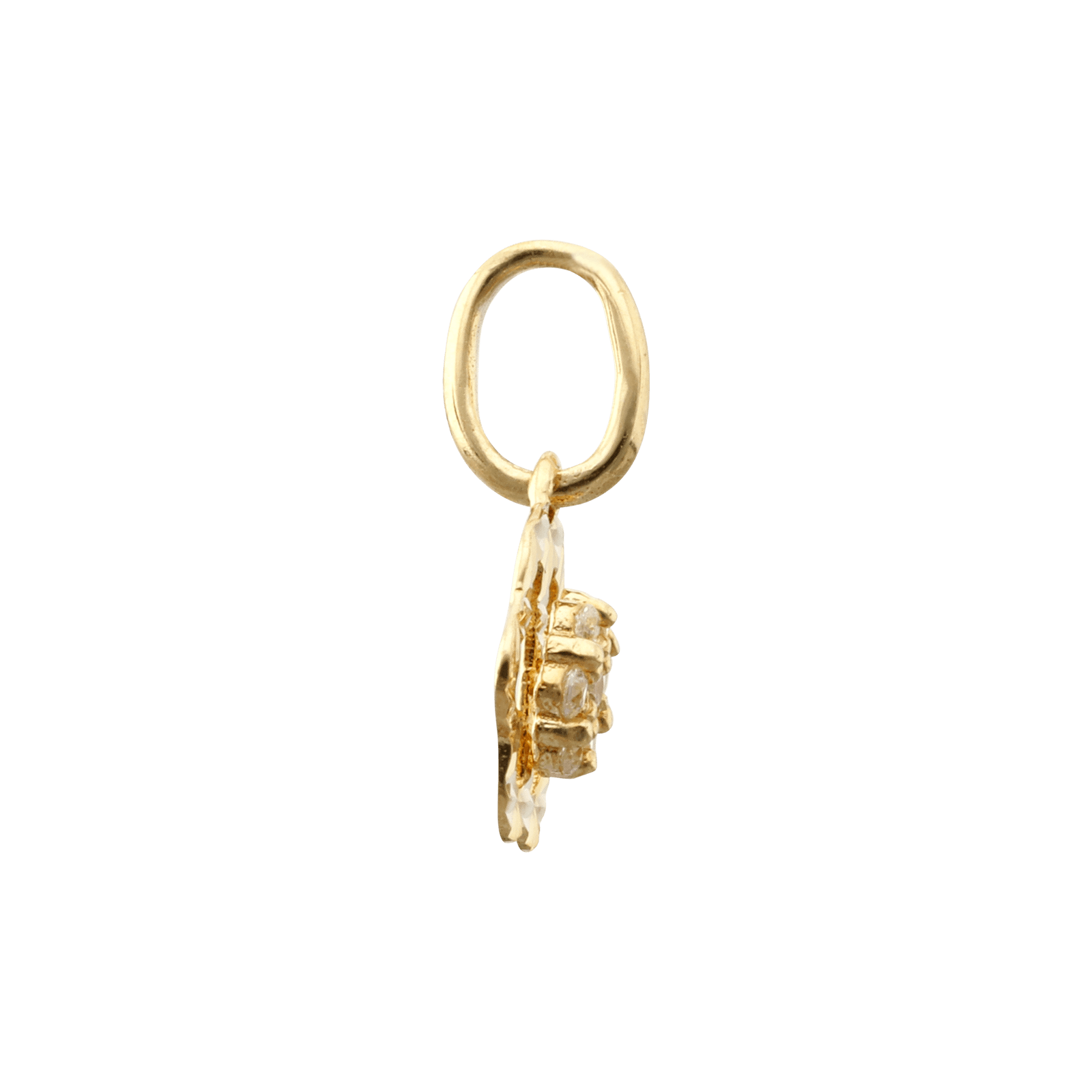 pendentif fleur ajouré Oxyde de Zirconium ronds centraux