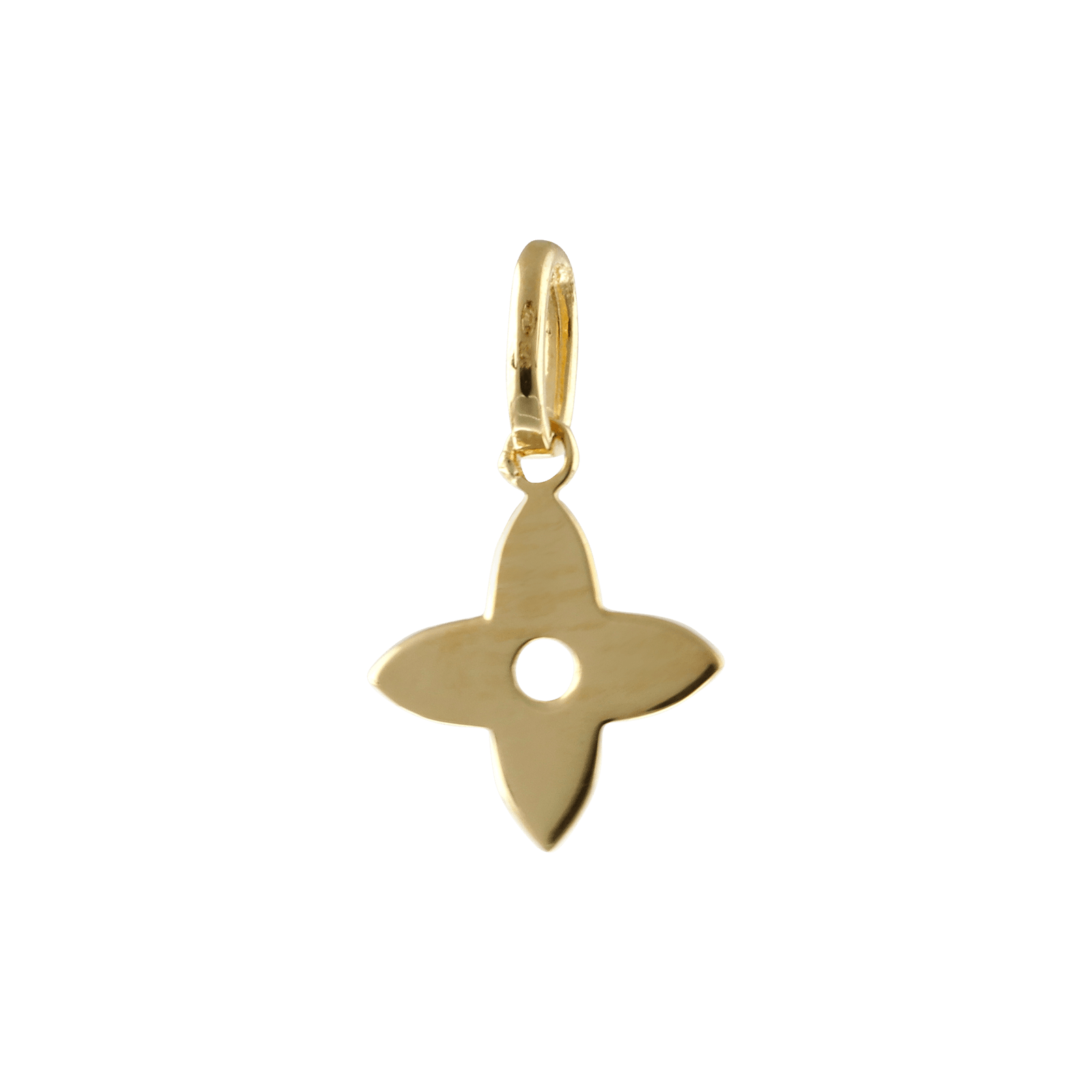 pendentif fleur monogramme quatre pétales