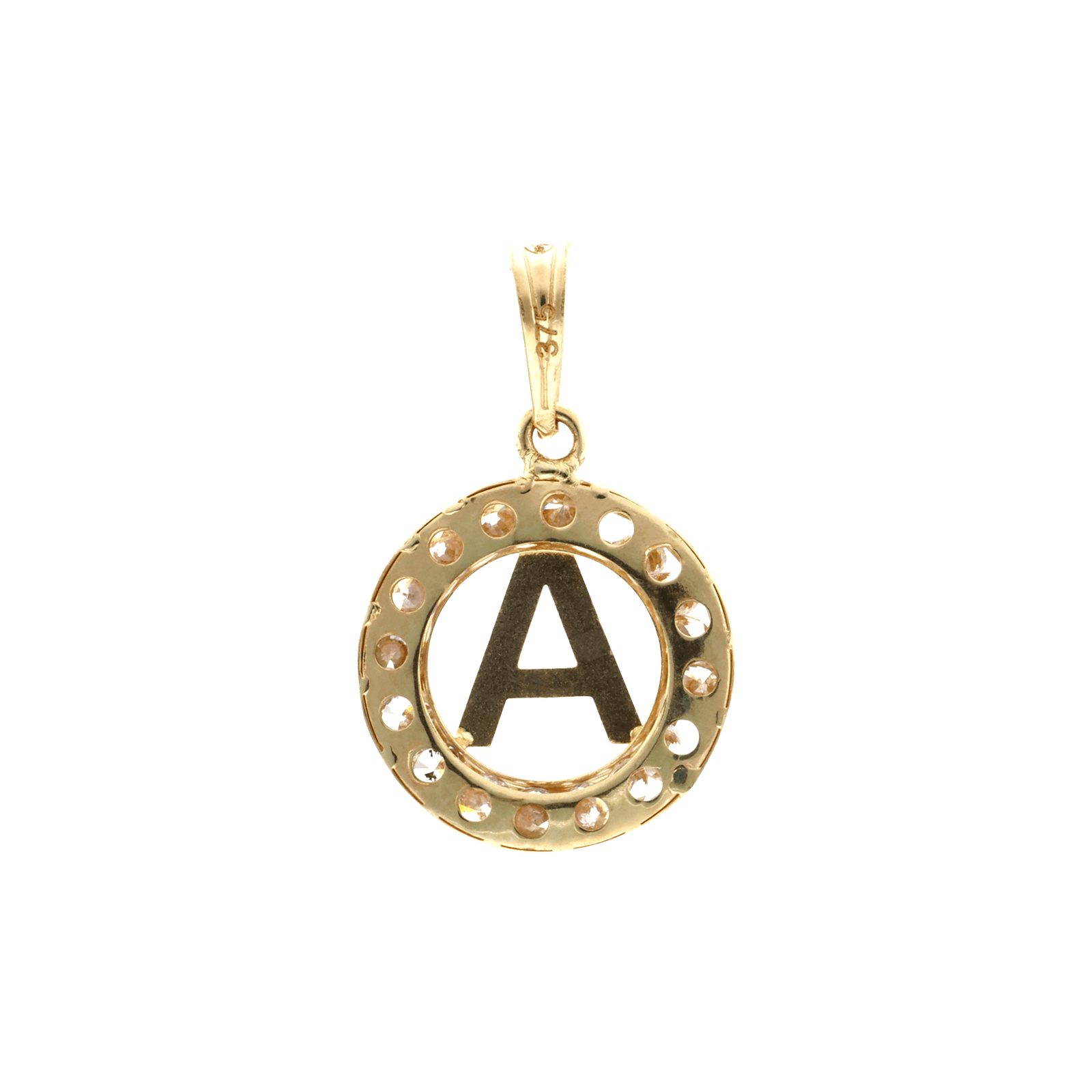 Pendentif Entourage Oxyde de Zirconium Monogramme à
