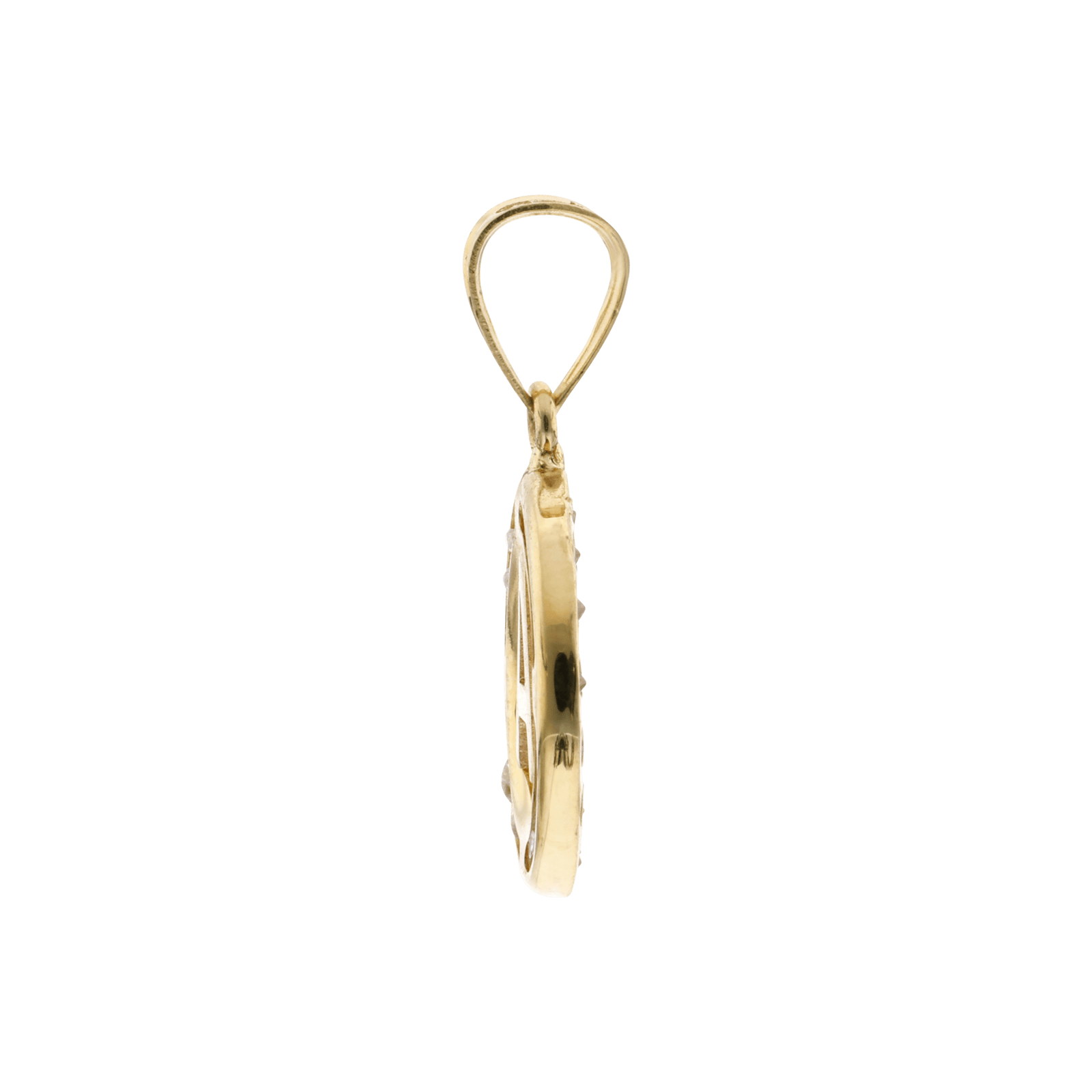 Pendentif Entourage Oxyde de Zirconium Monogramme à