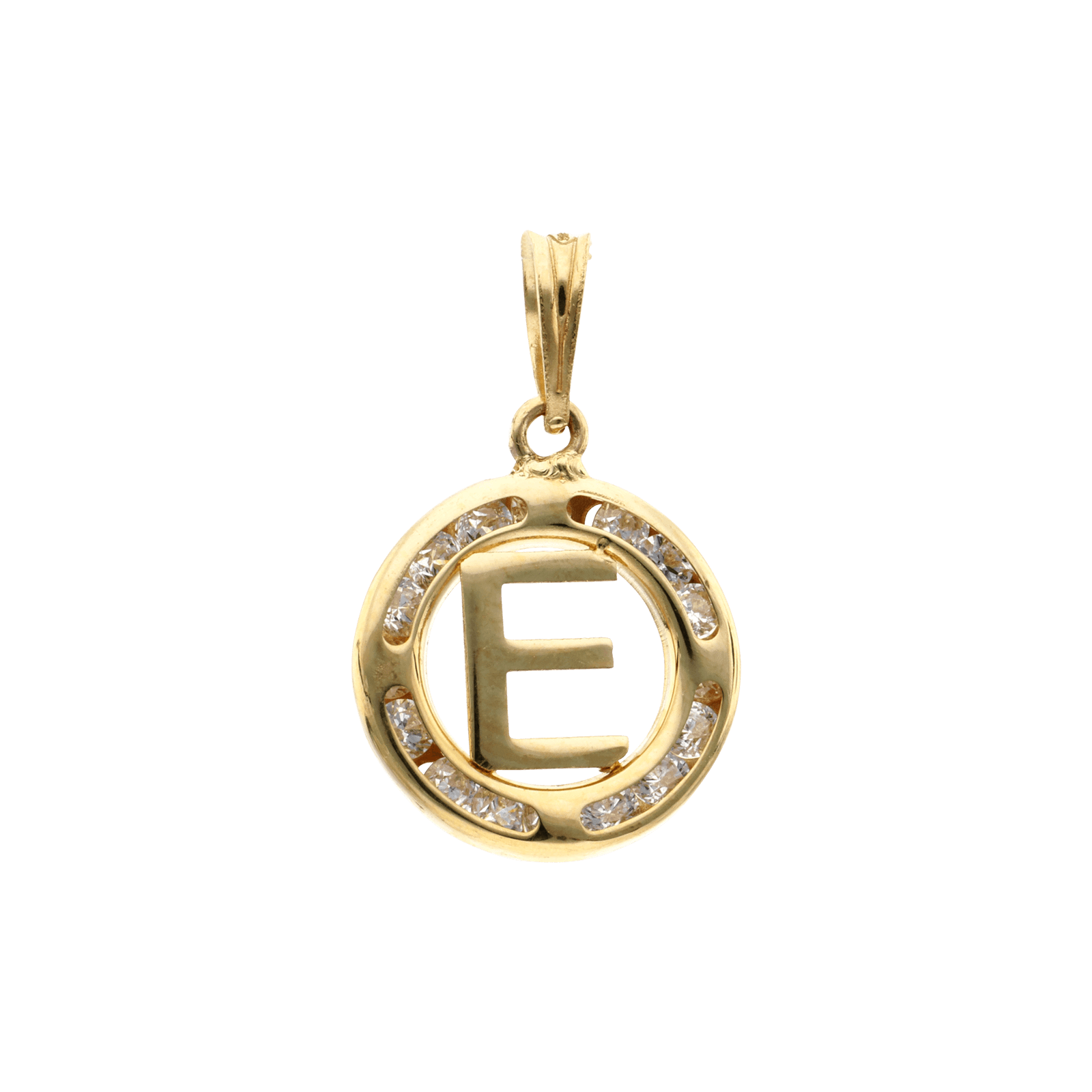 Pendentif Entourage Oxyde de Zirconium Monogramme émaillé