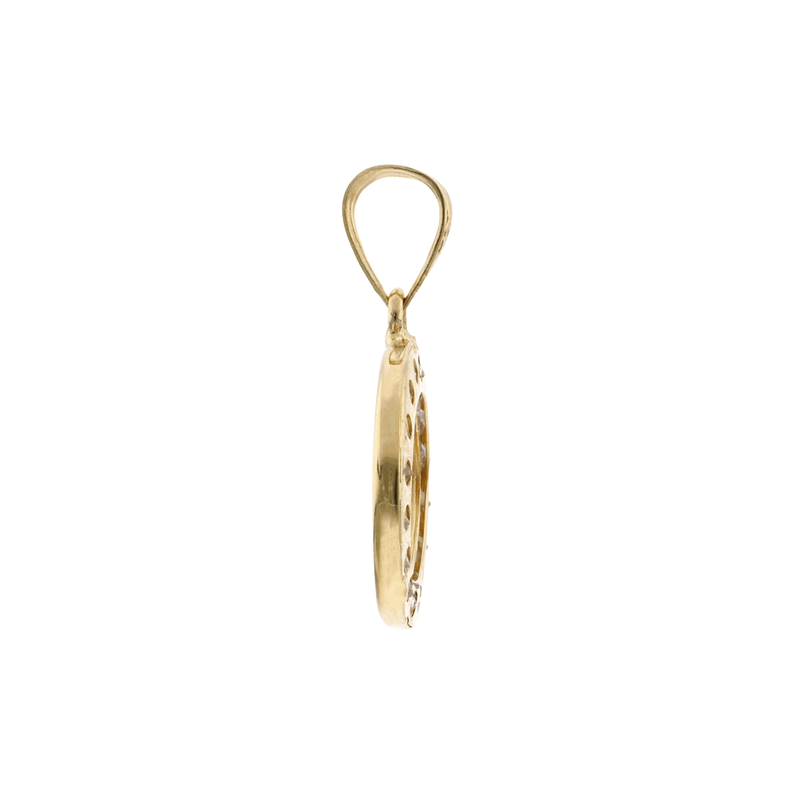 Pendentif Entourage Oxyde de Zirconium Monogramme émaillé
