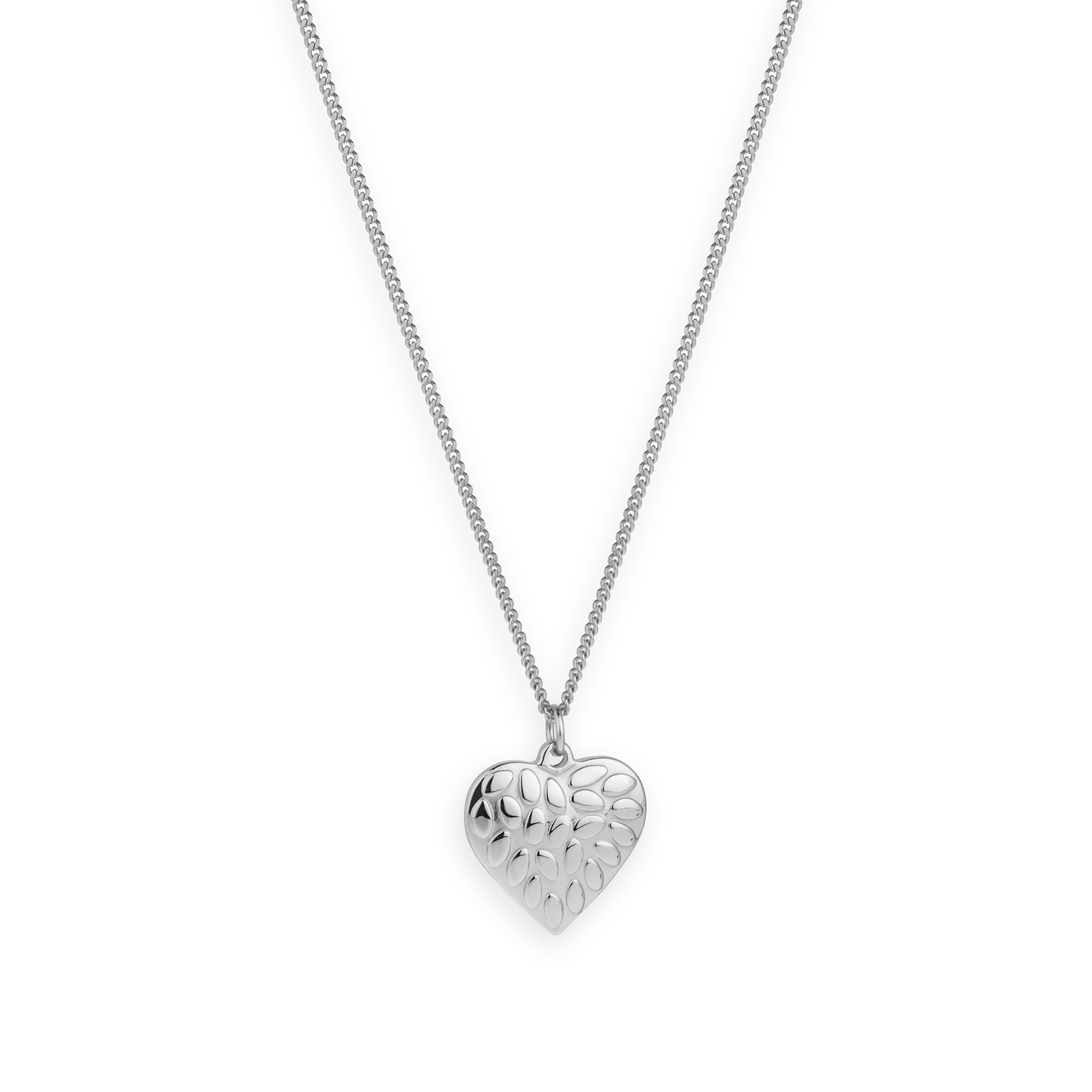 Collier acier cœur