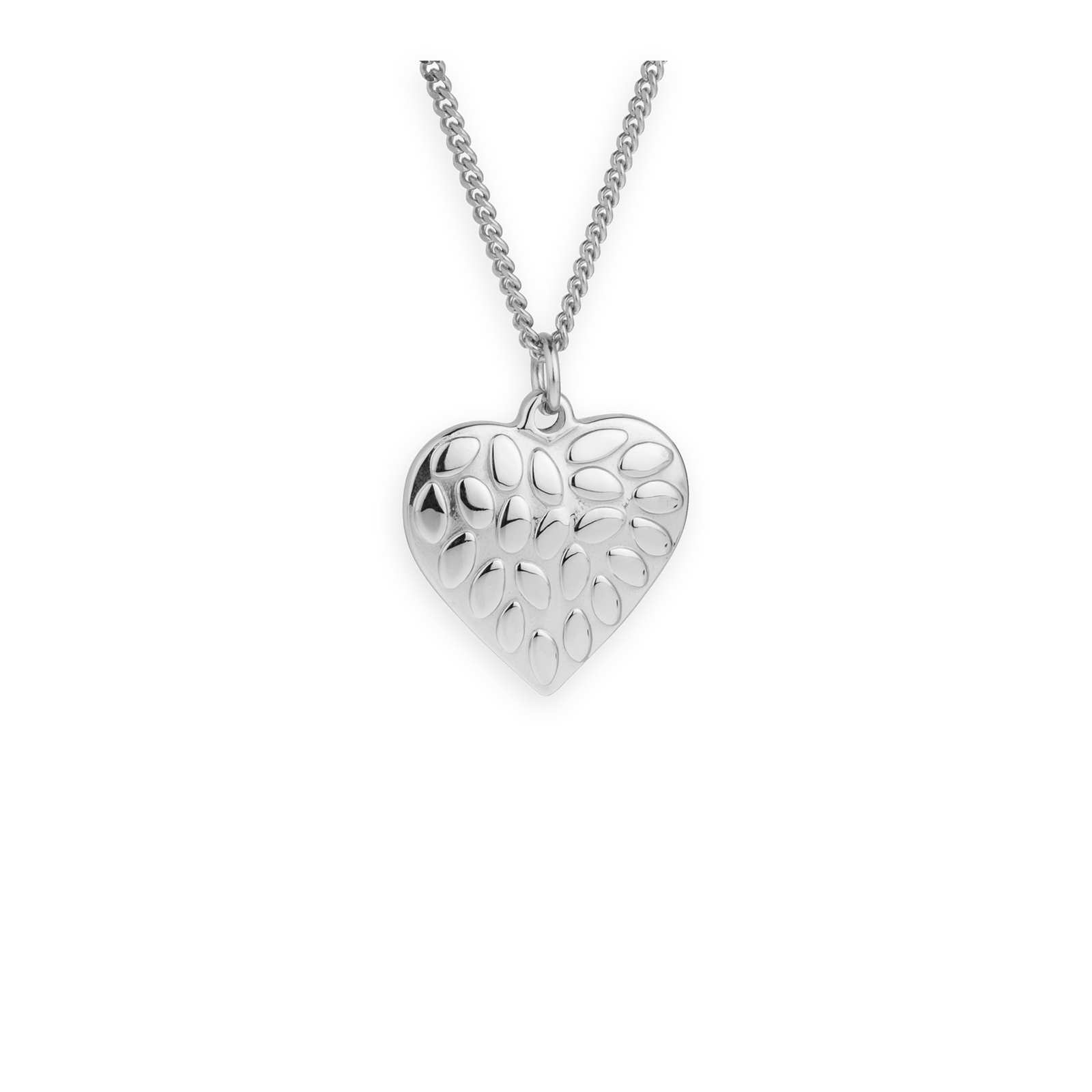 Collier acier cœur
