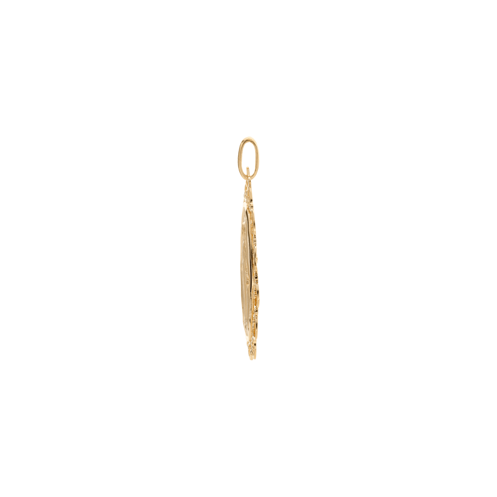 Pendentif couronne Vierge contour dentelle
