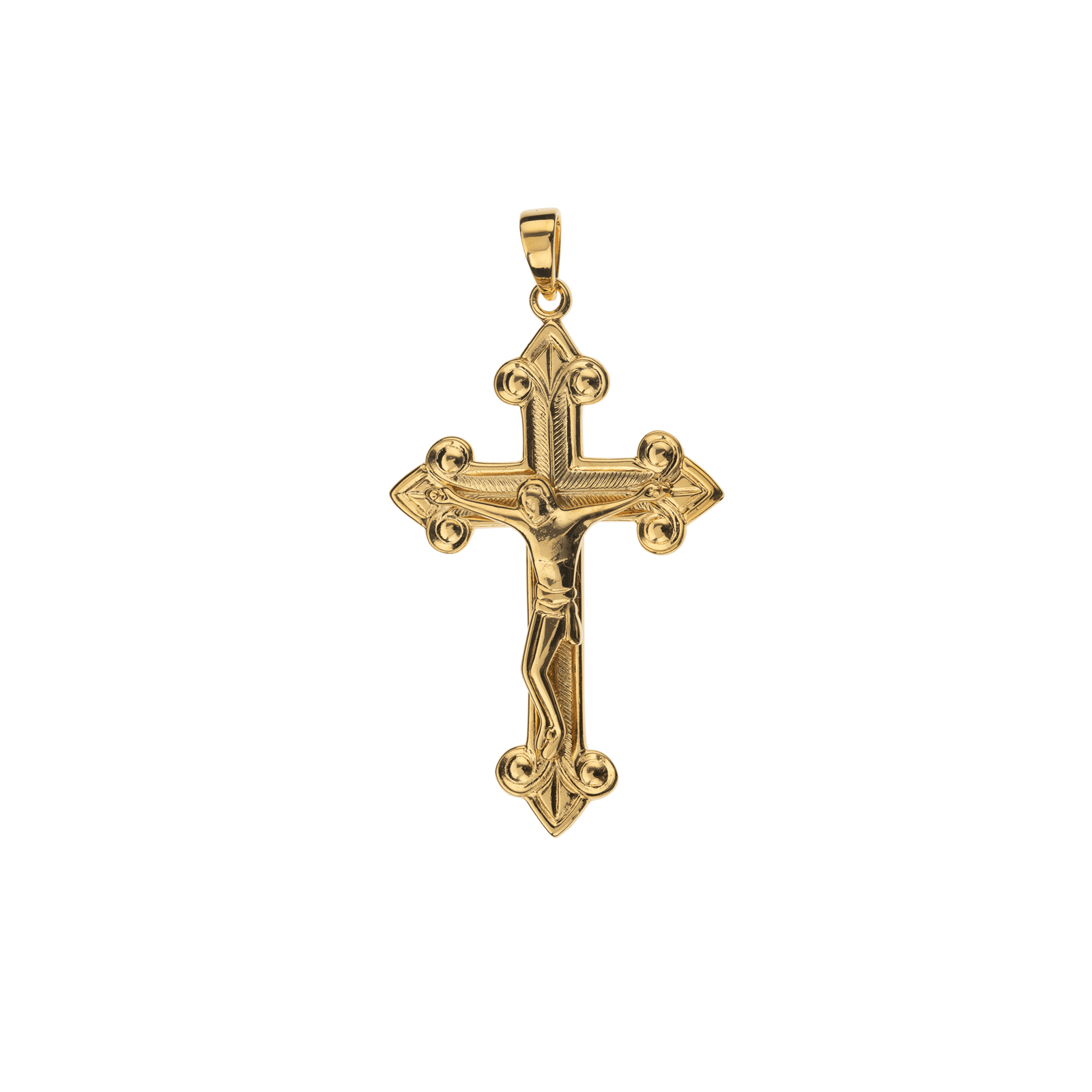 Pendentif Christ et Croix Plaqué or