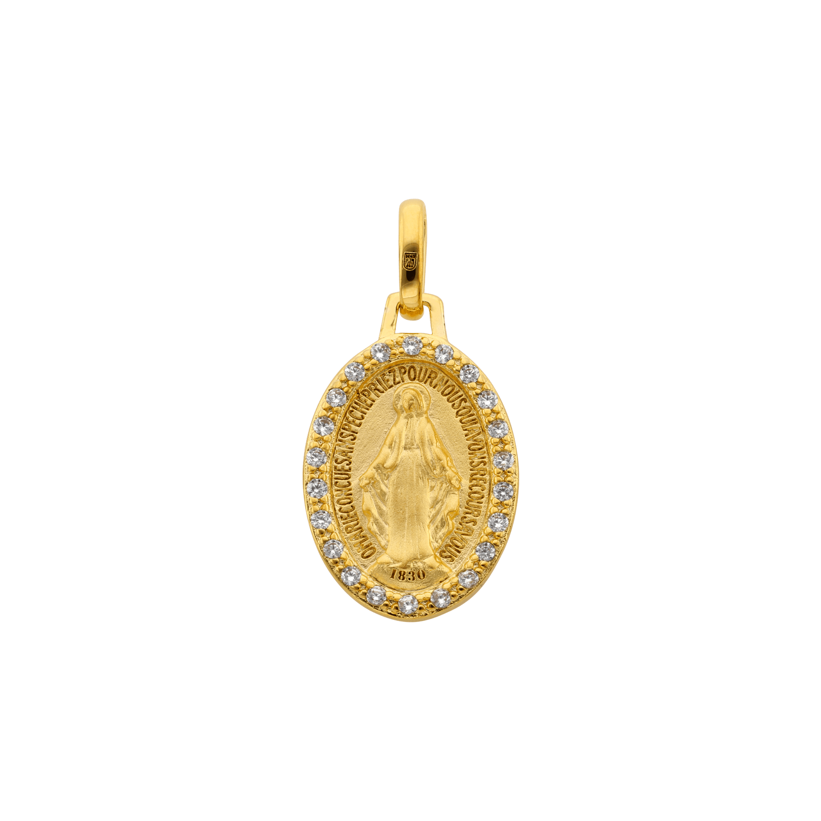 Pendentif Vierge sertie Oxyde de Zirconium