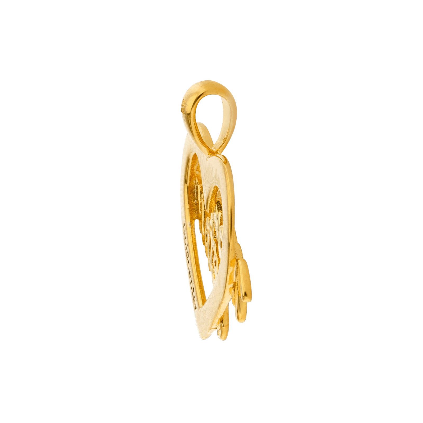 Pendentif plaqué or je t'aime maman