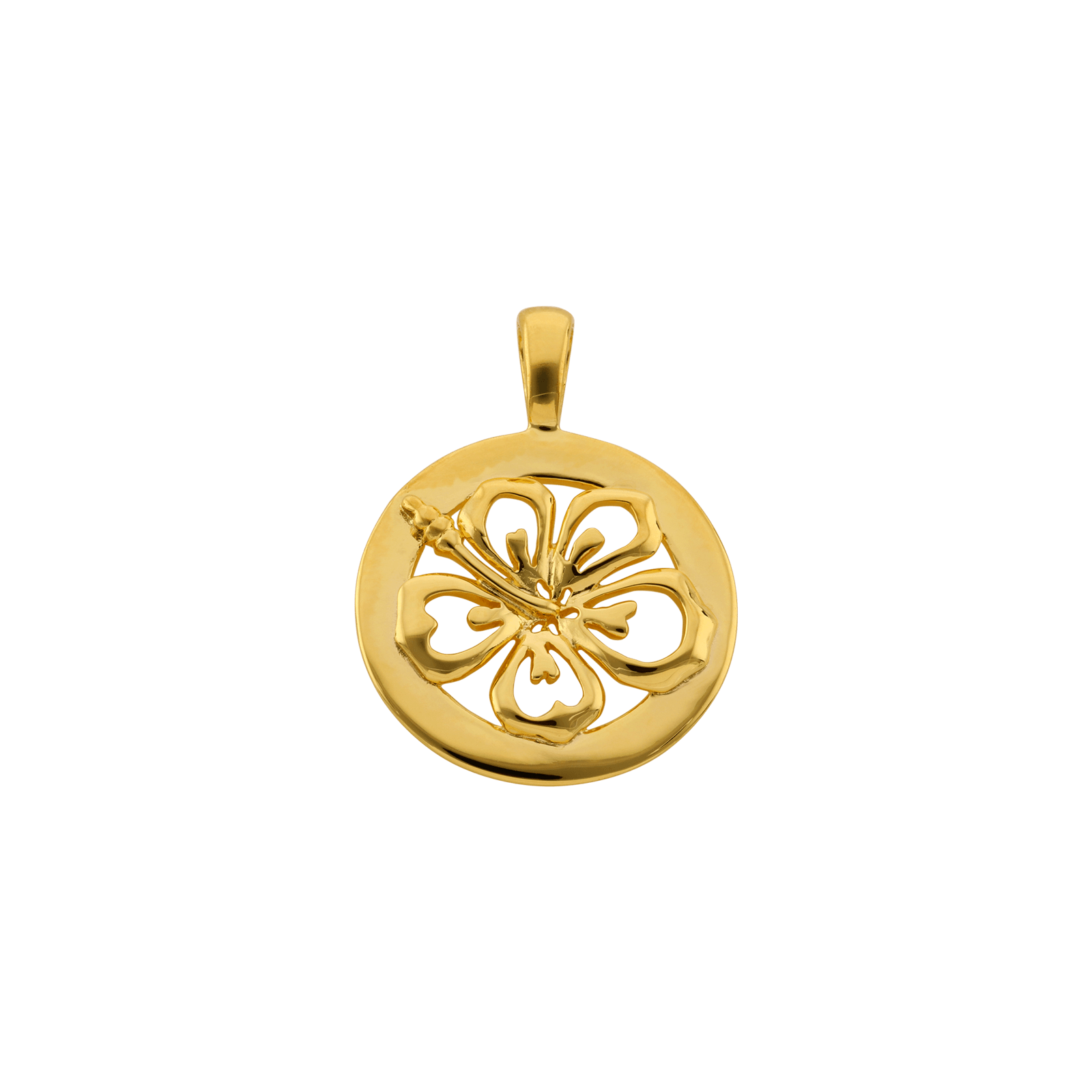 Pendentif ajouré hibiscus