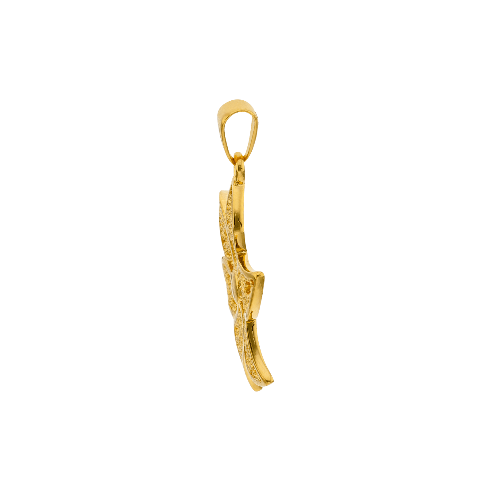 Pendentif plaqué or fleur filigrane