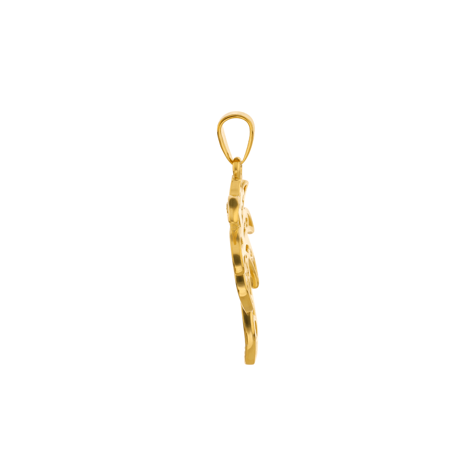 Pendentif plaqué or palmier filigrane