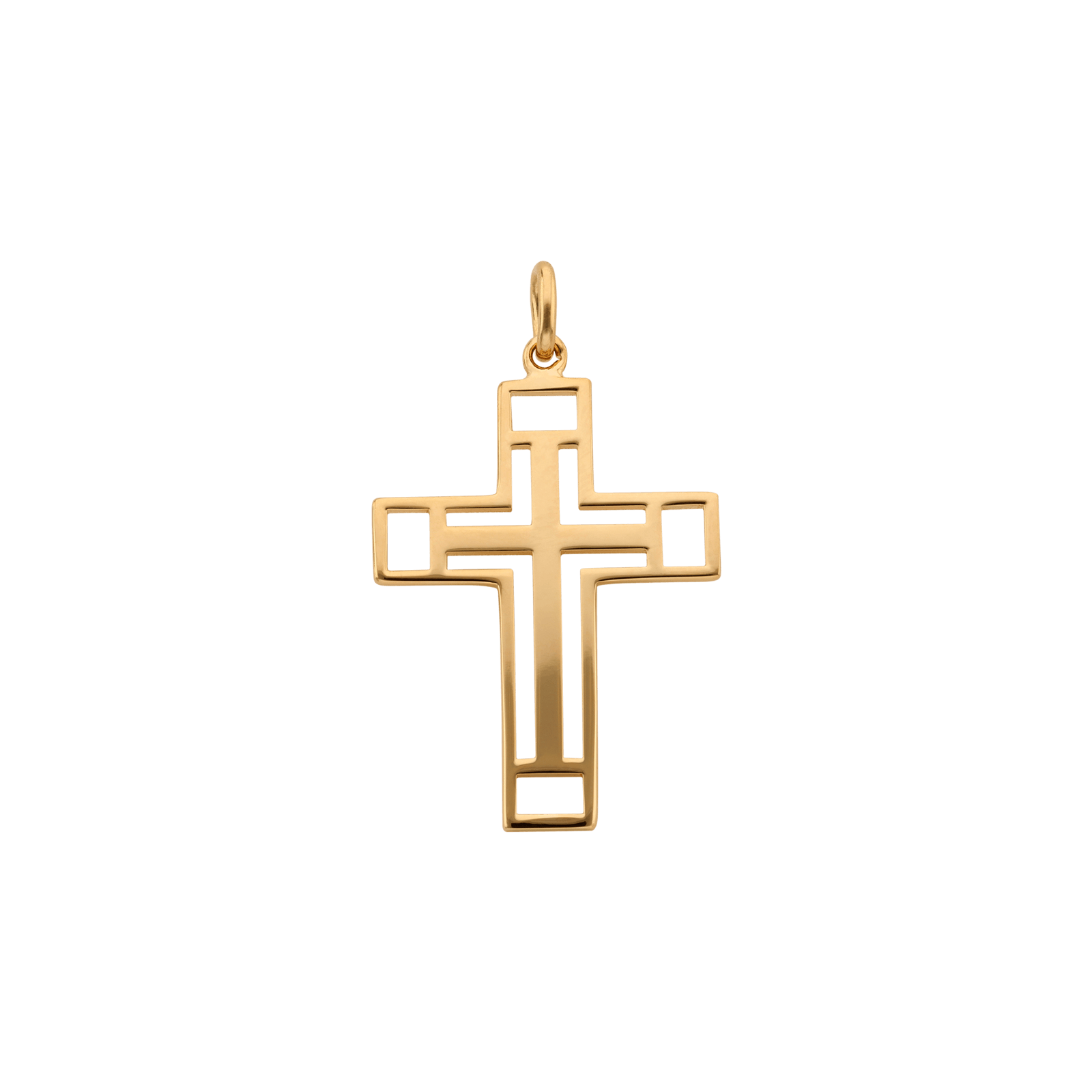croix plaqué or ajouré