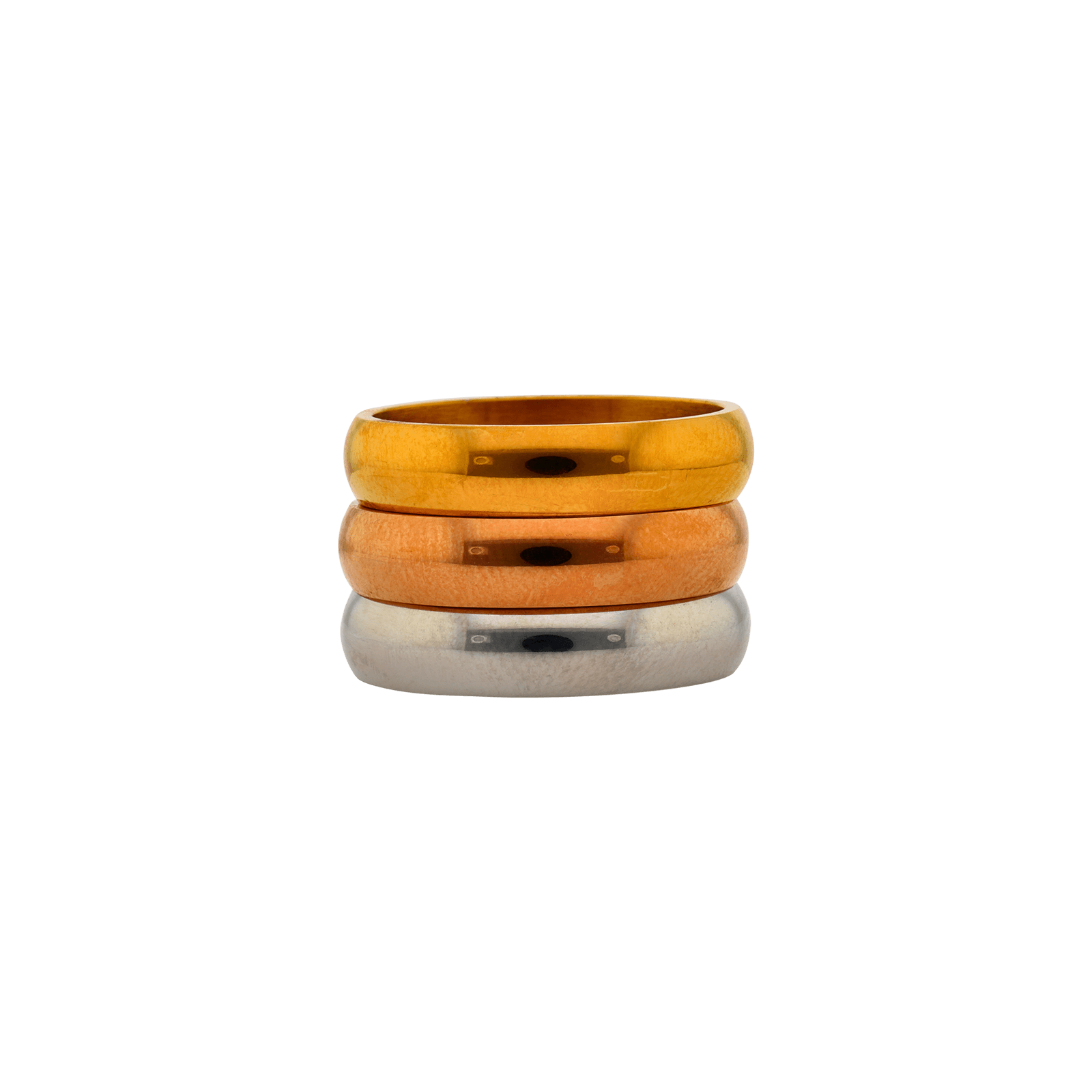Bague Callas Acier 3 anneaux tricolore - taille 60