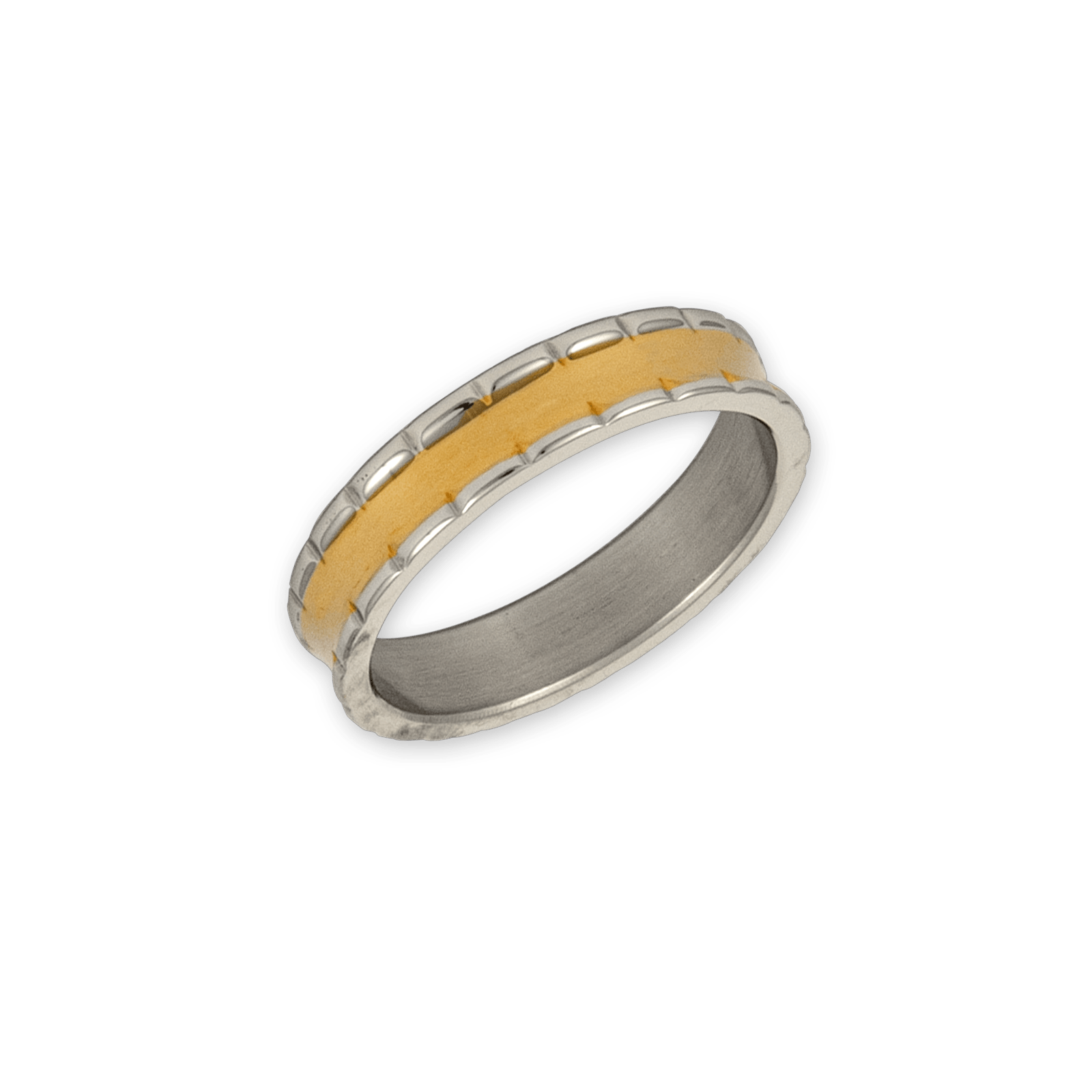 Bague Acier Bicolore