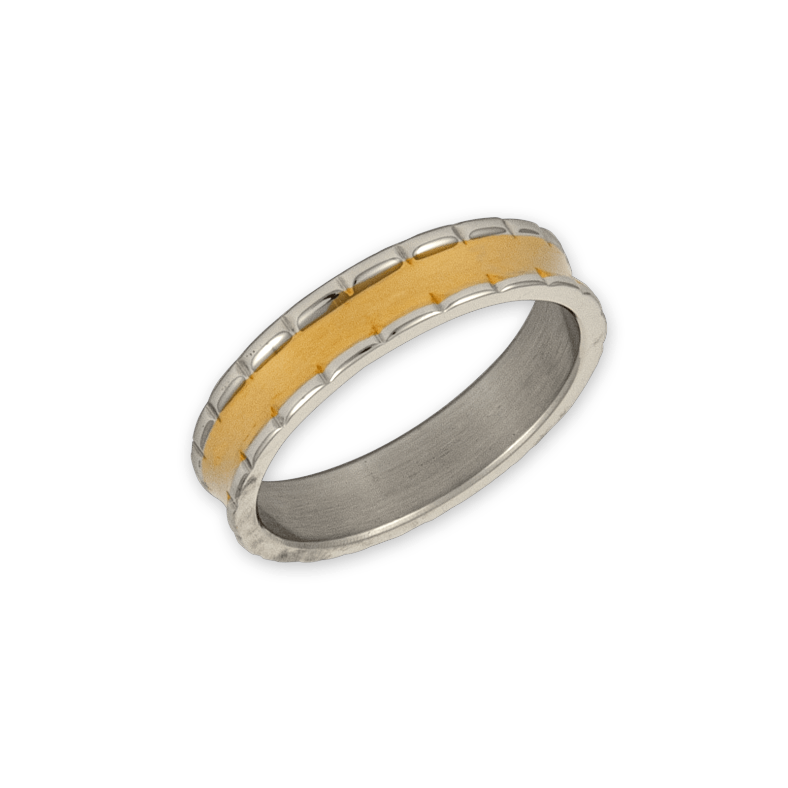 Bague Acier Bicolore
