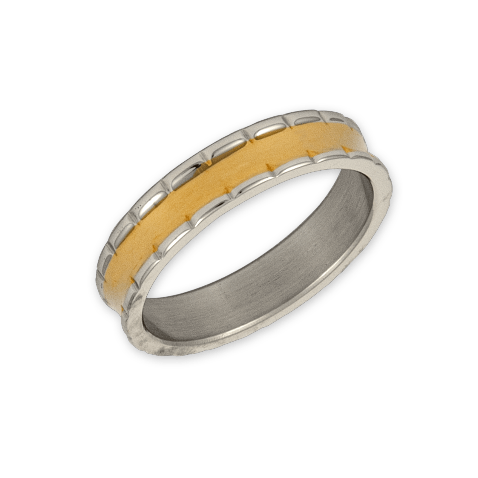 Bague Acier Bicolore