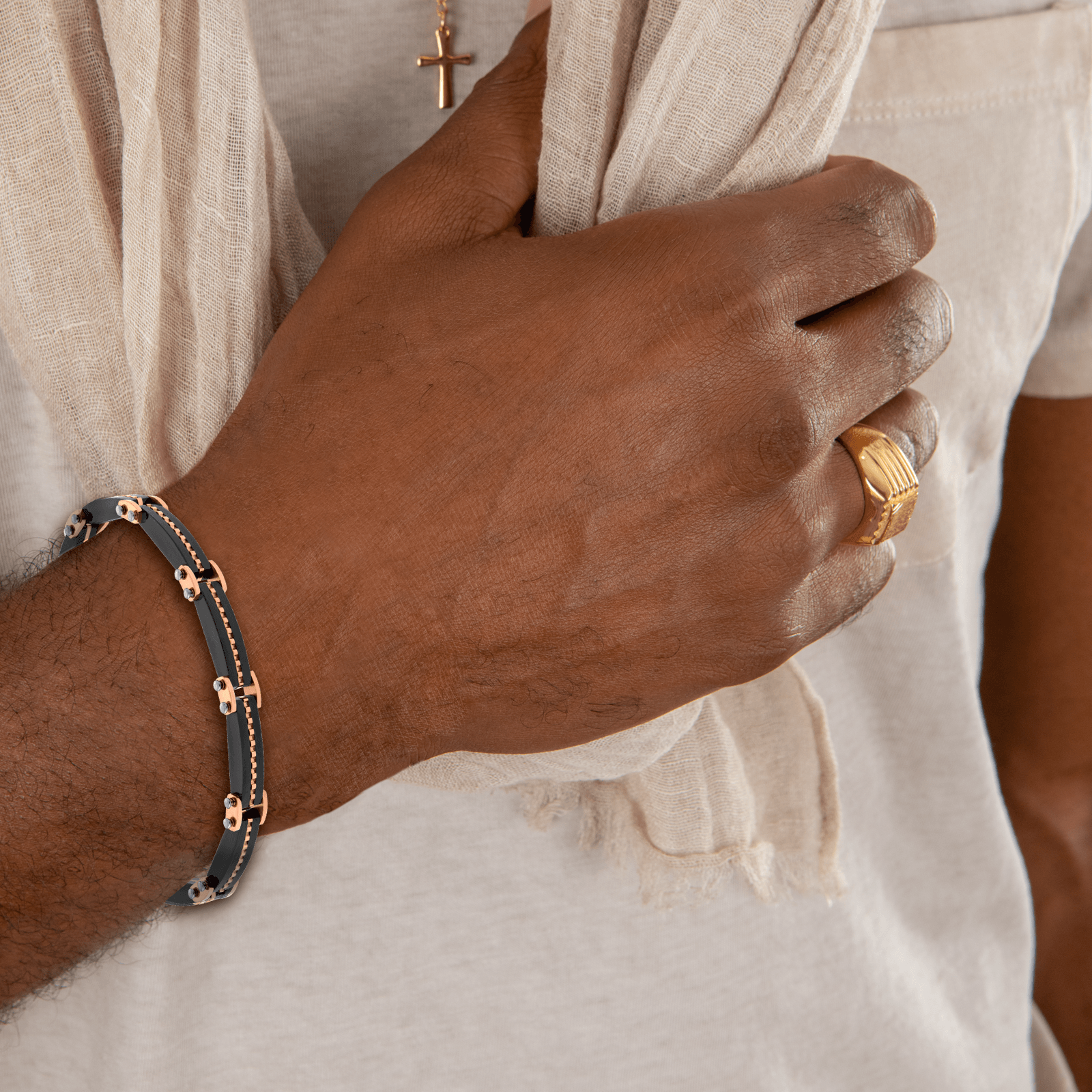 Bracelet Acier Bicolore