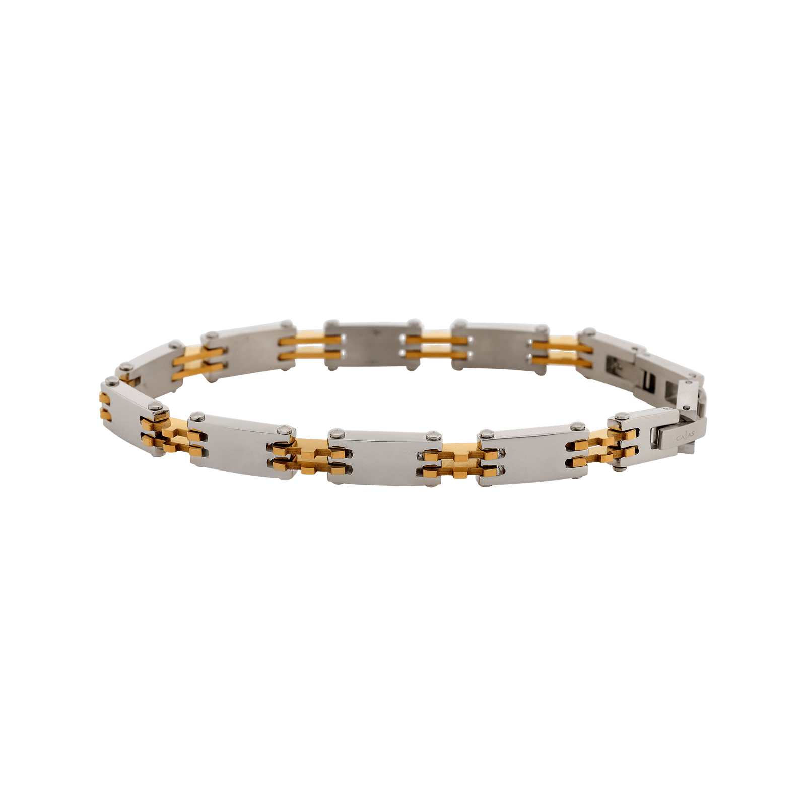 bracelet callas acier et doré classique 21 mm