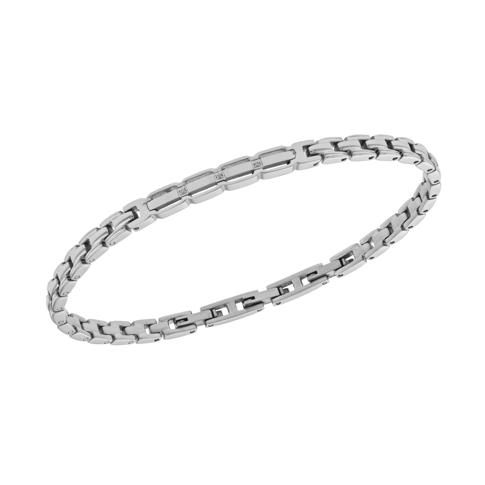 Bracelet Callas Acier et Oxyde de Zirconium 21 centimètres