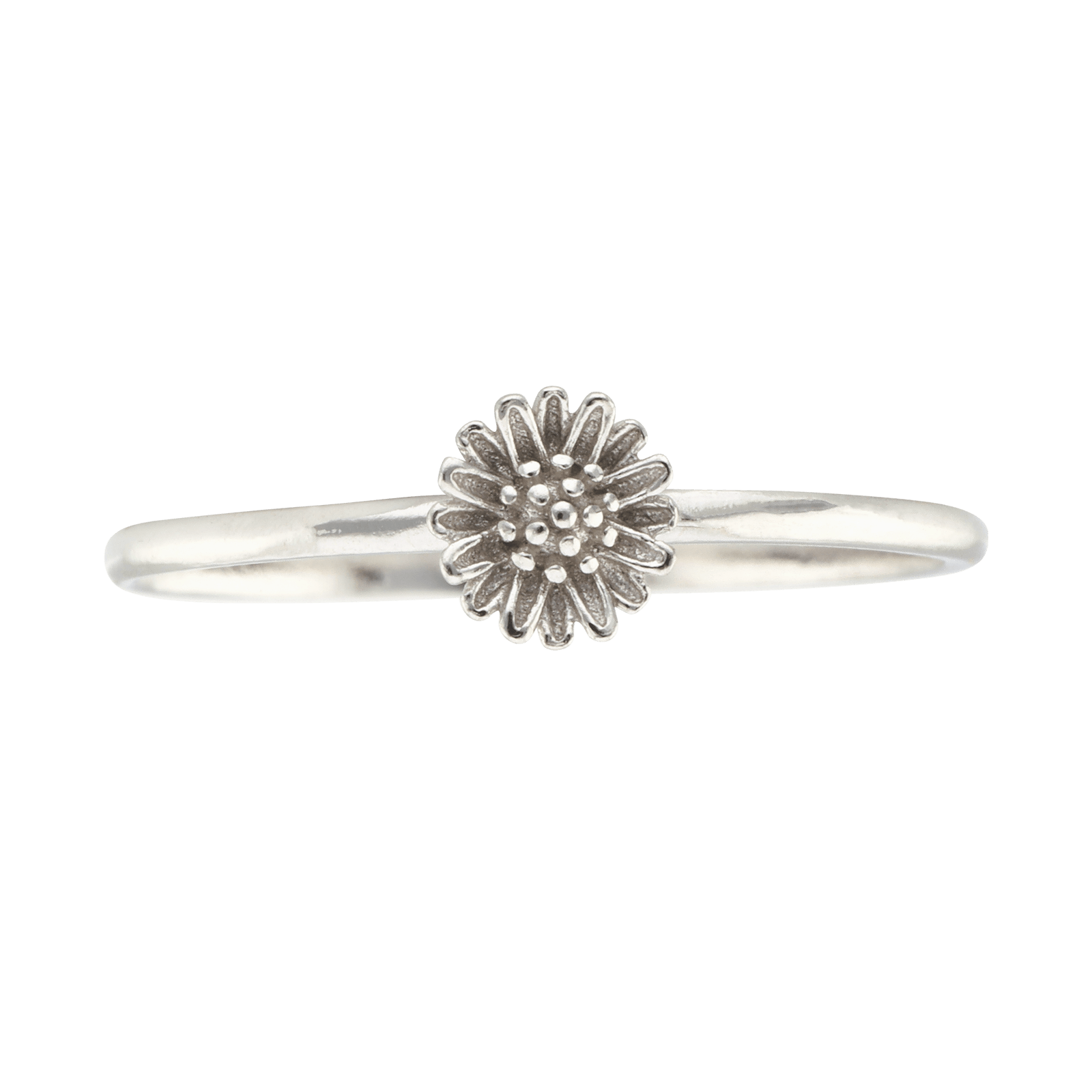 Bague fantaisie centre fleur — Argent — taille 52