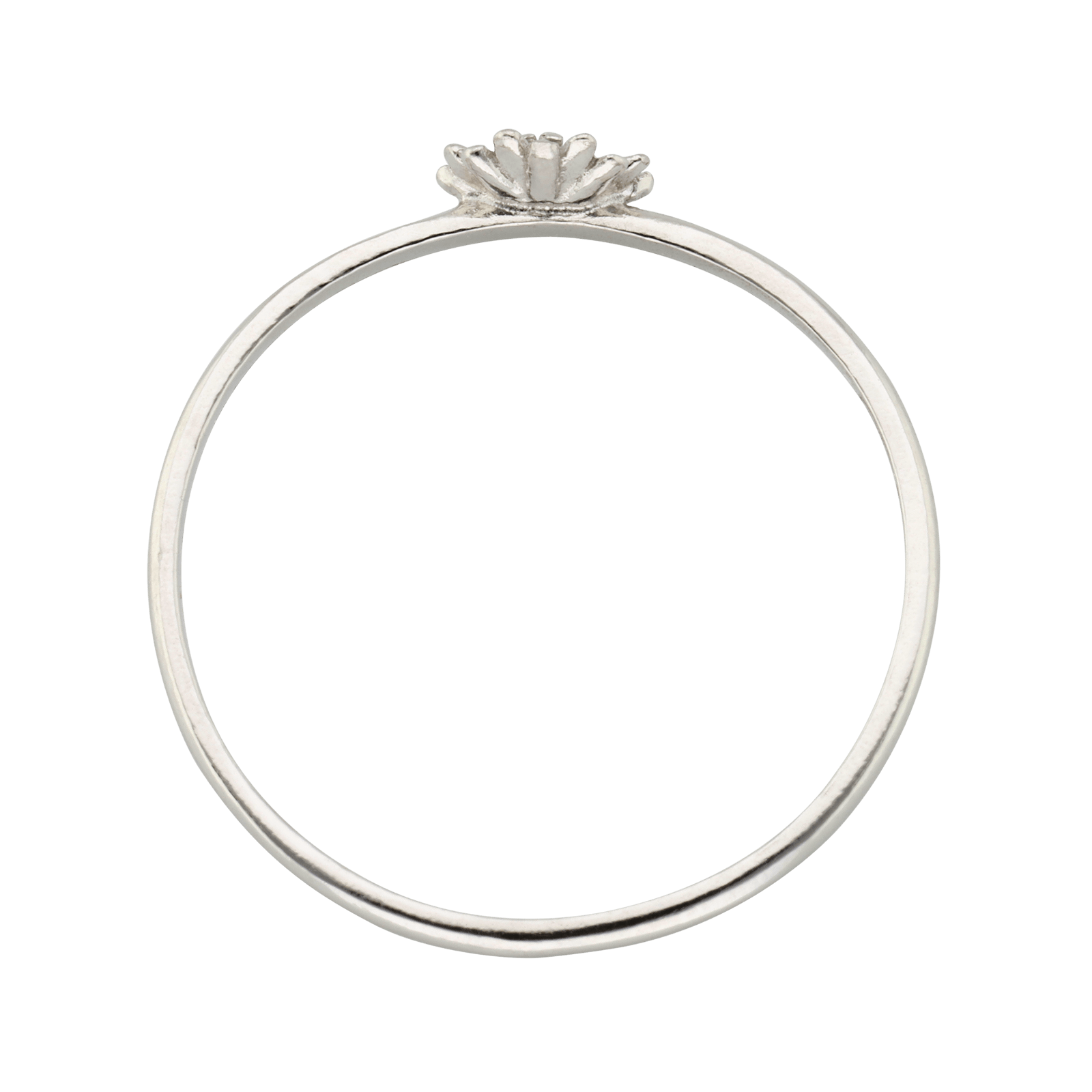 Bague fantaisie centre fleur — Argent — taille 60