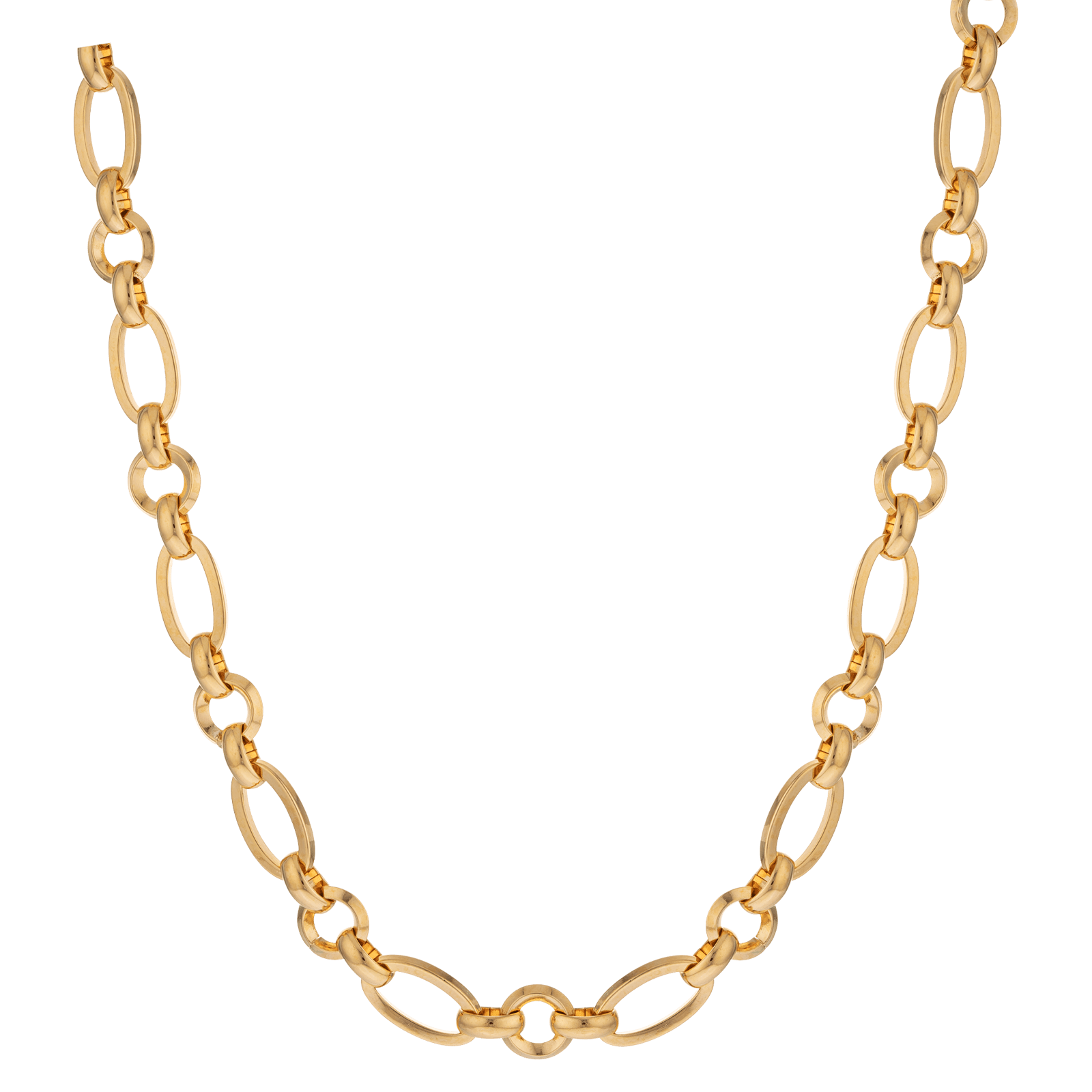 Collier maille ovale ajourée 50cm