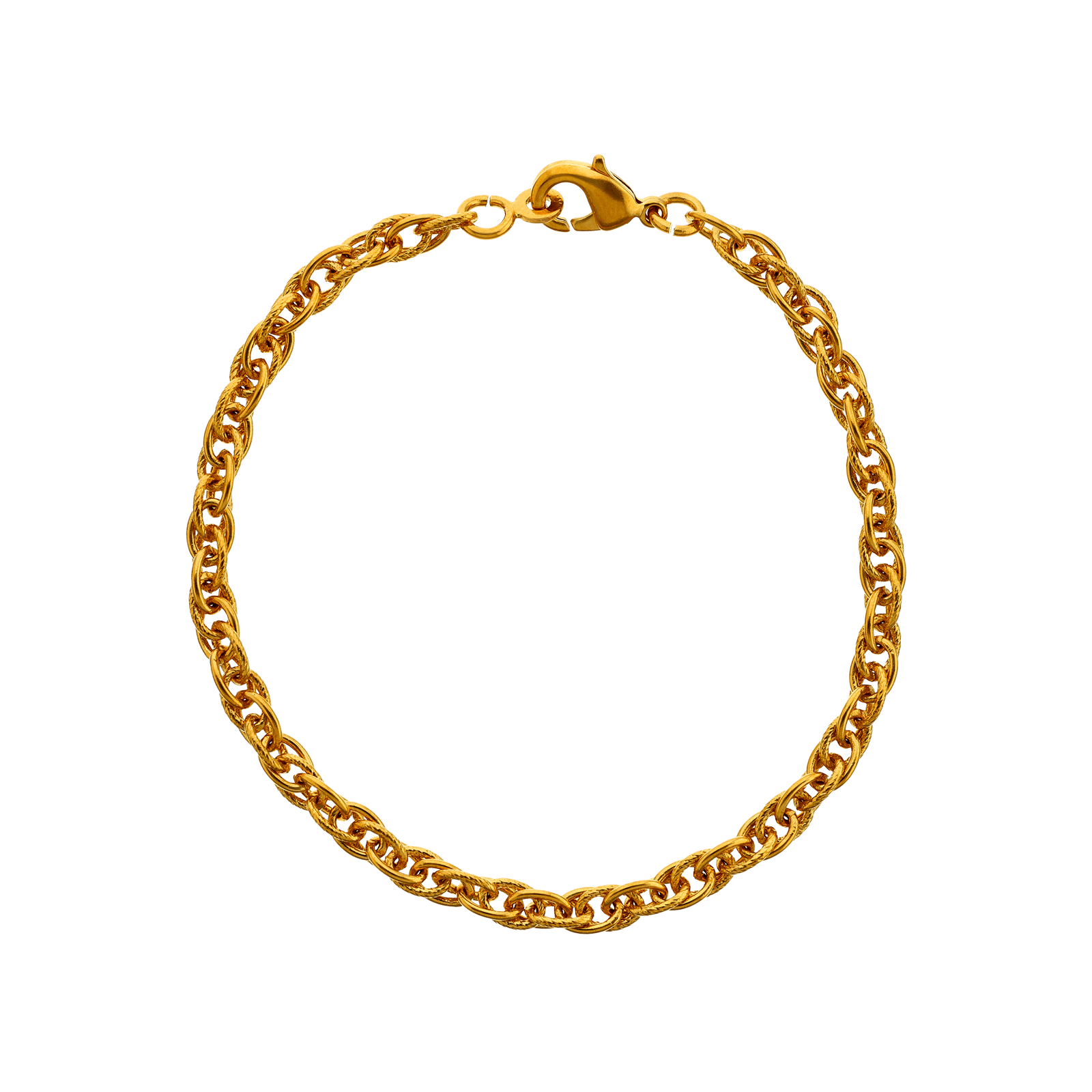 Bracelet plaqué or maille fantaisie 19cm
