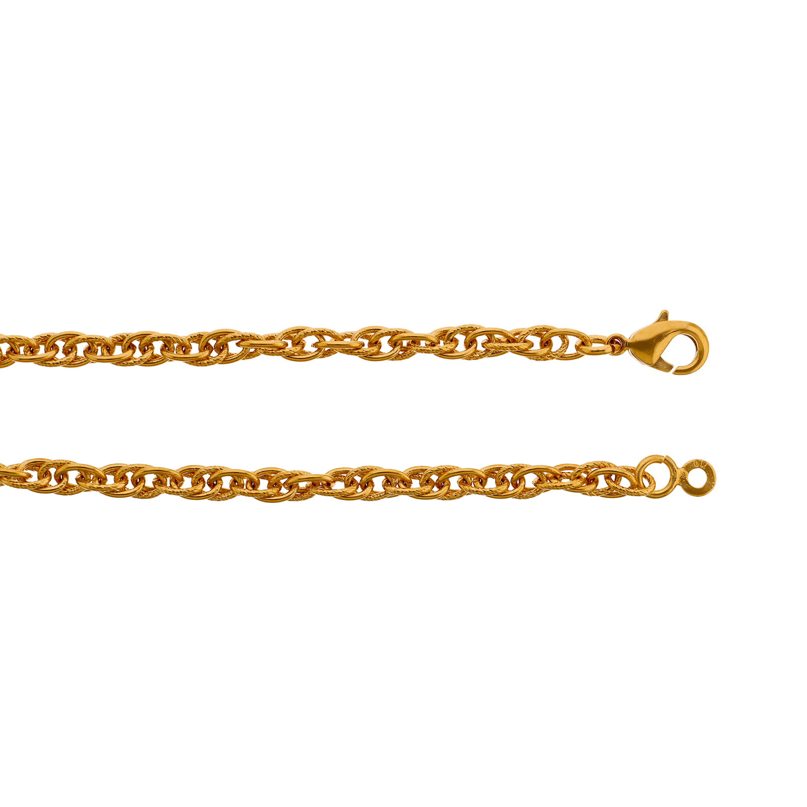 Bracelet plaqué or maille fantaisie 19cm