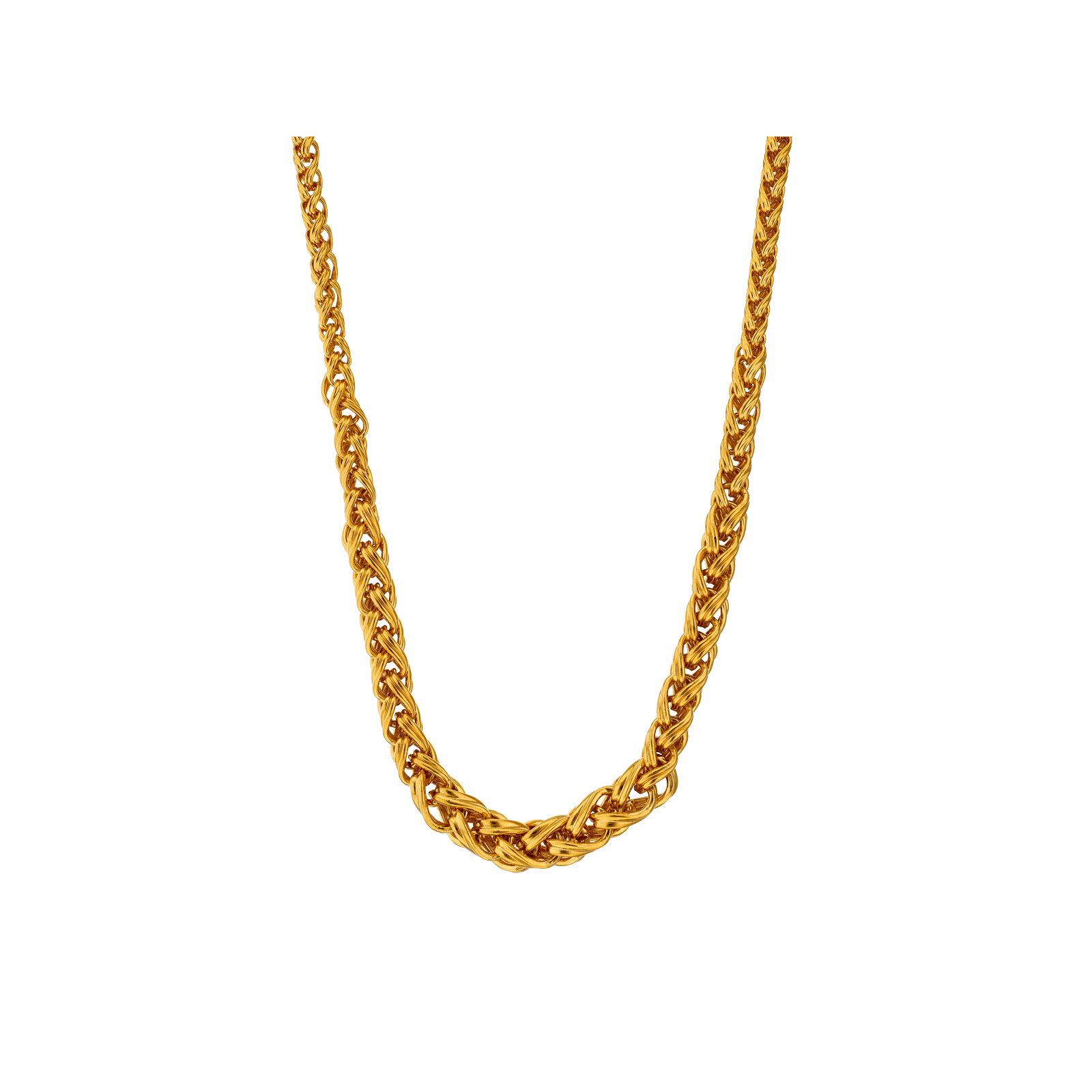 collier plaqué or fantaisie chute 45 cm