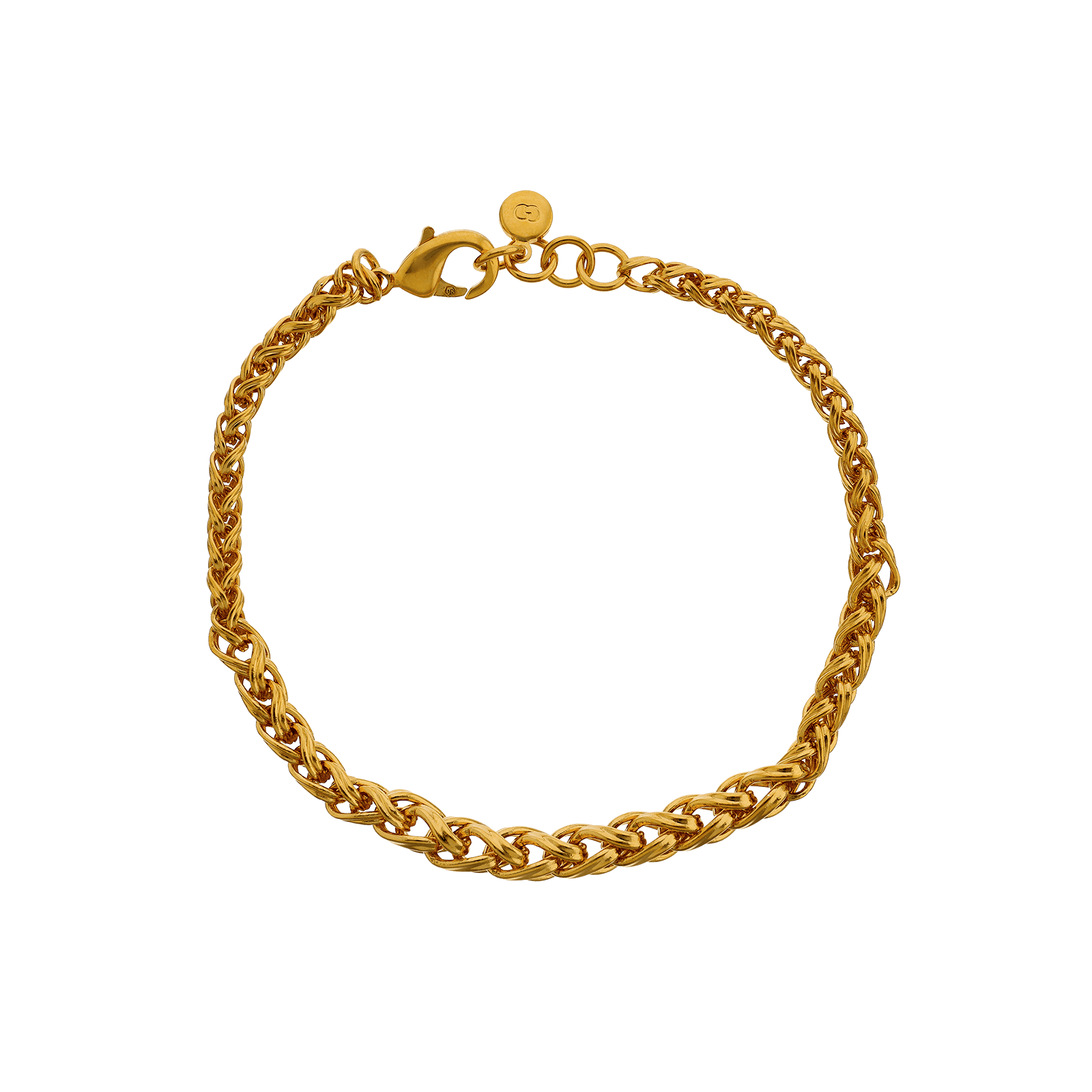 bracelet plaqué or fantaisie chute 20cm