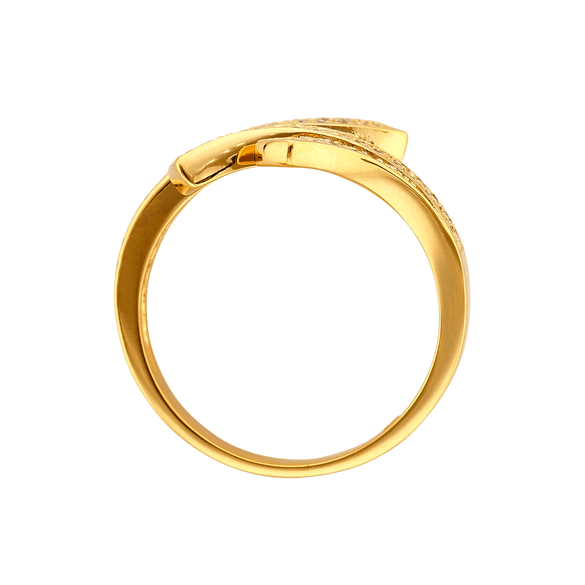 Bague Plaqué or Fantaisie Serti Oxyde de Zirconium - taille 54